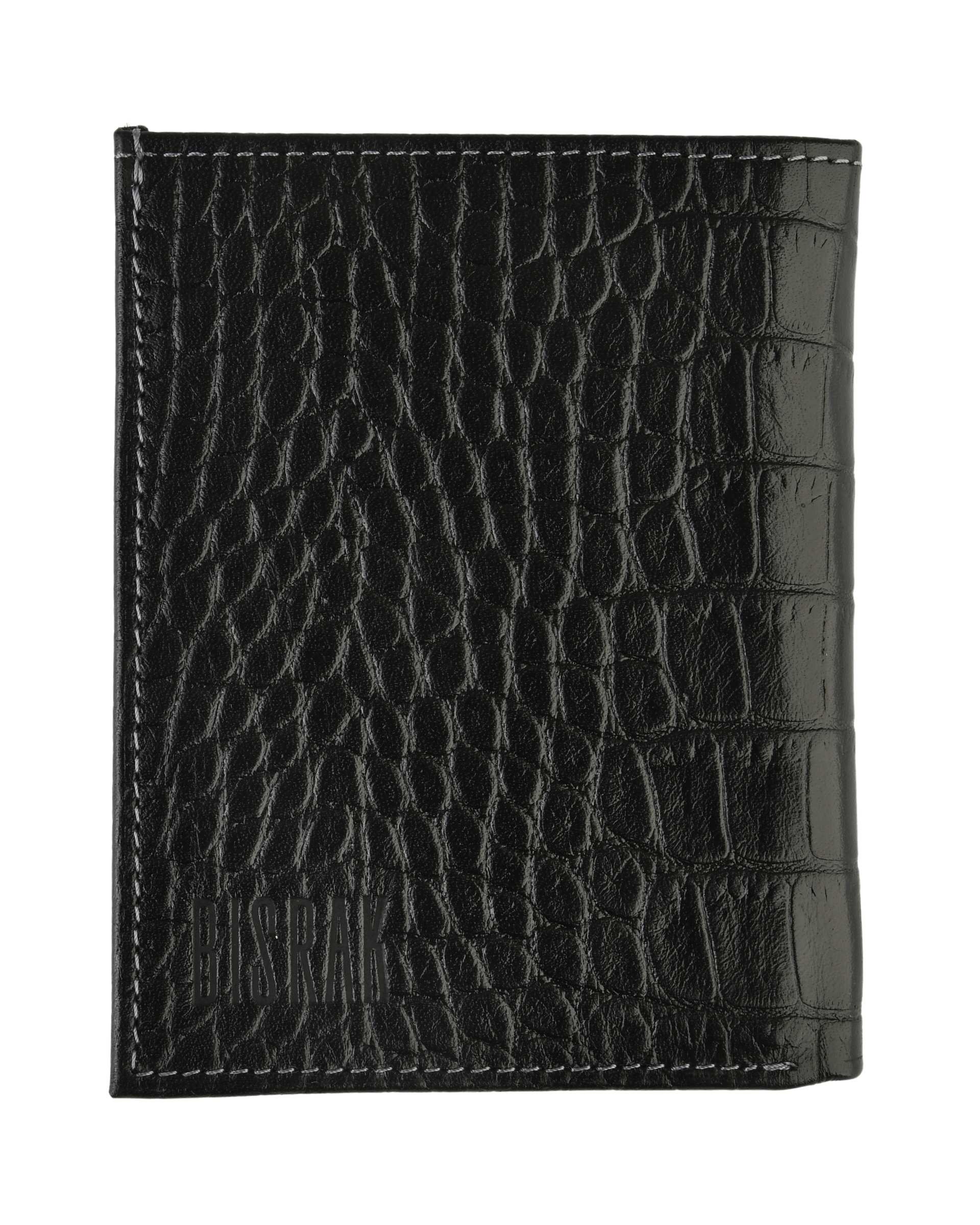 کیف پول چرم جیبی مشکی بیسراک Bisrak کد PW-306-R99