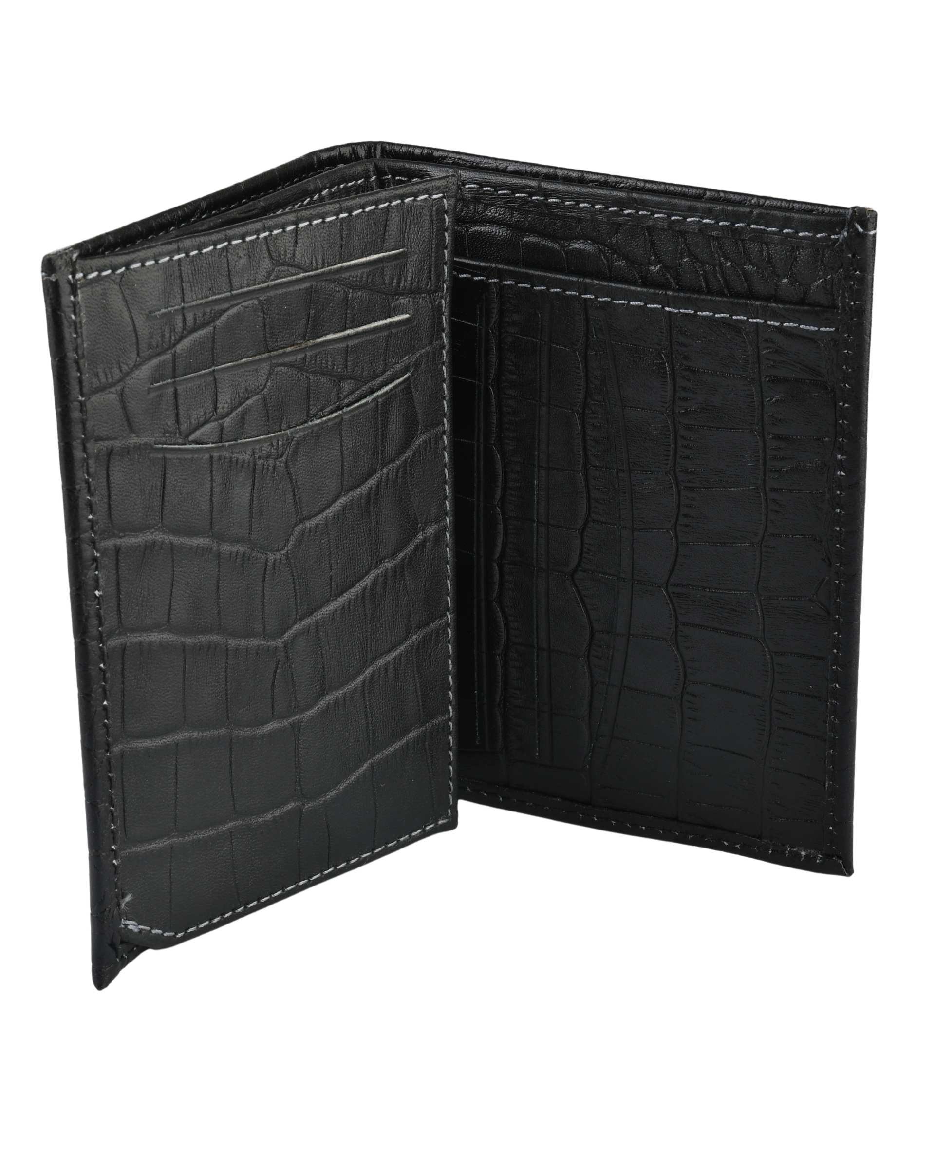 کیف پول چرم جیبی مشکی بیسراک Bisrak کد PW-306-R99