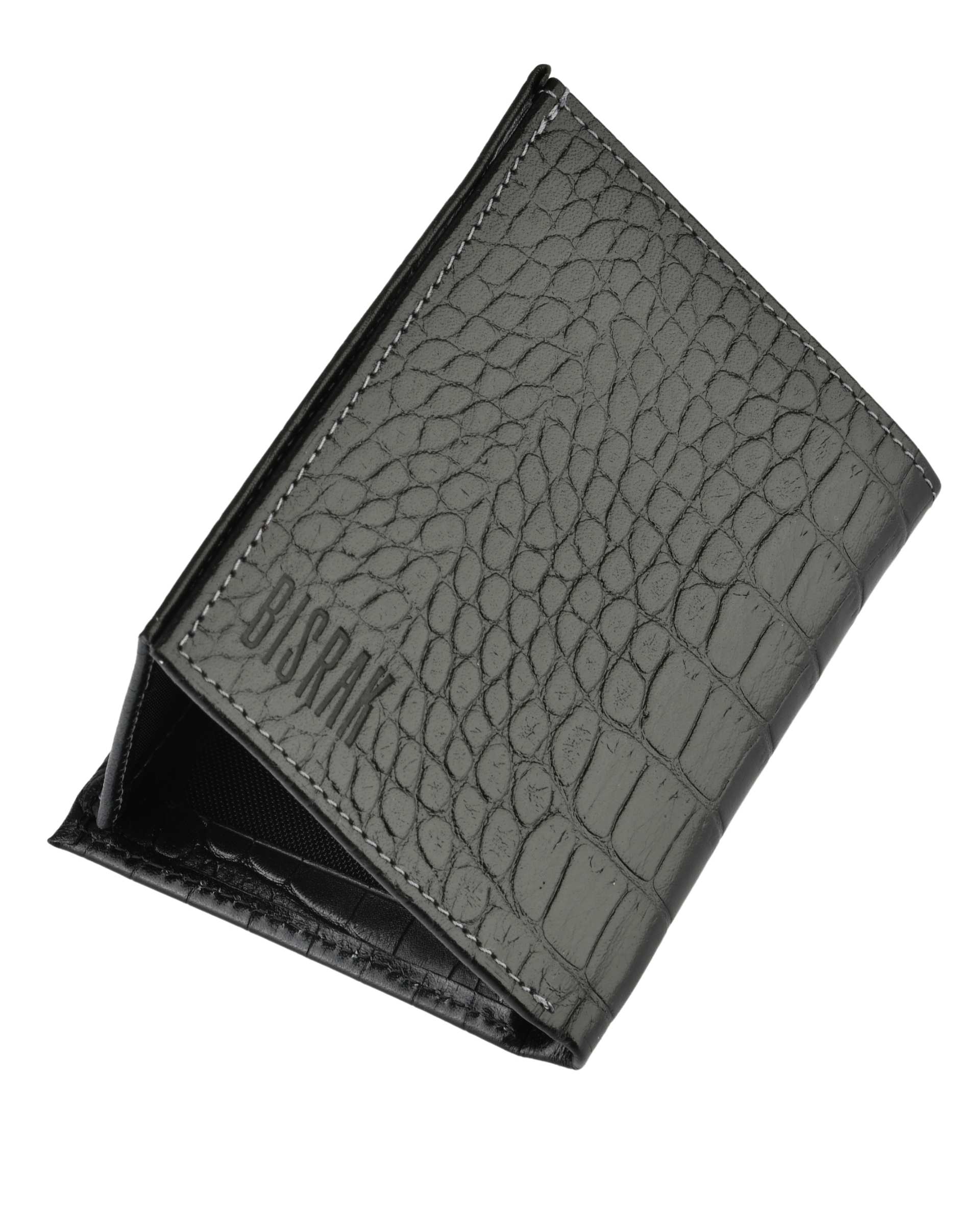 کیف پول چرم جیبی مشکی بیسراک Bisrak کد PW-306-R99