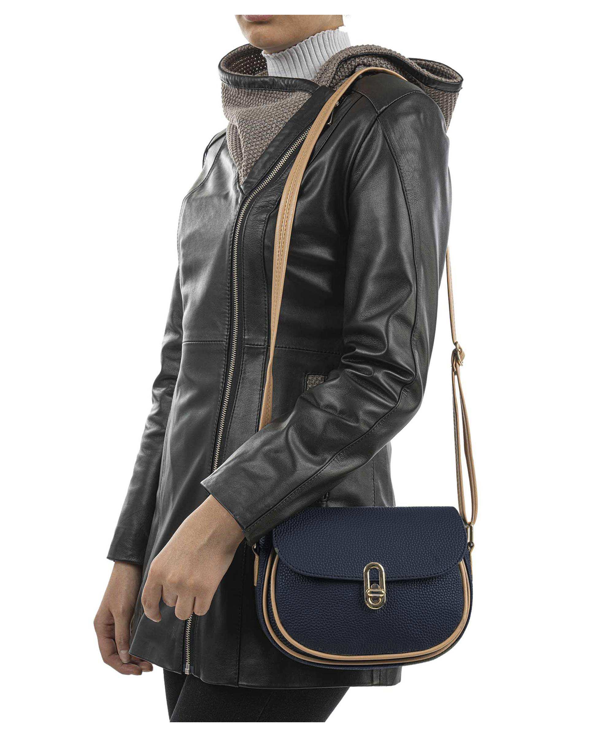 کیف دوشی زنانه سرمه ای بیسراک Bisrak کد Sl-1640-59