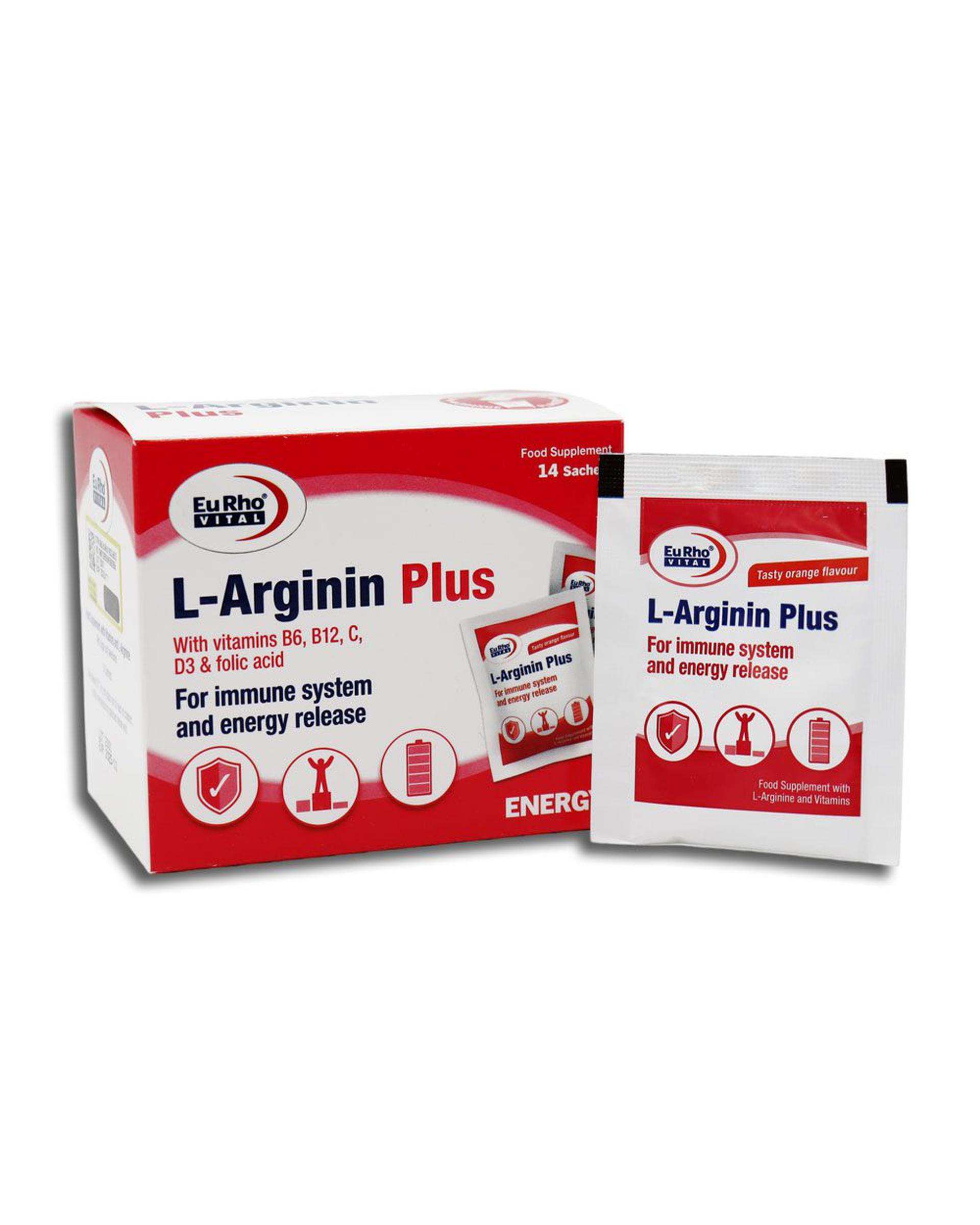 ساشه ال آرژینین پلاس یوروویتال بسته 14 عددی