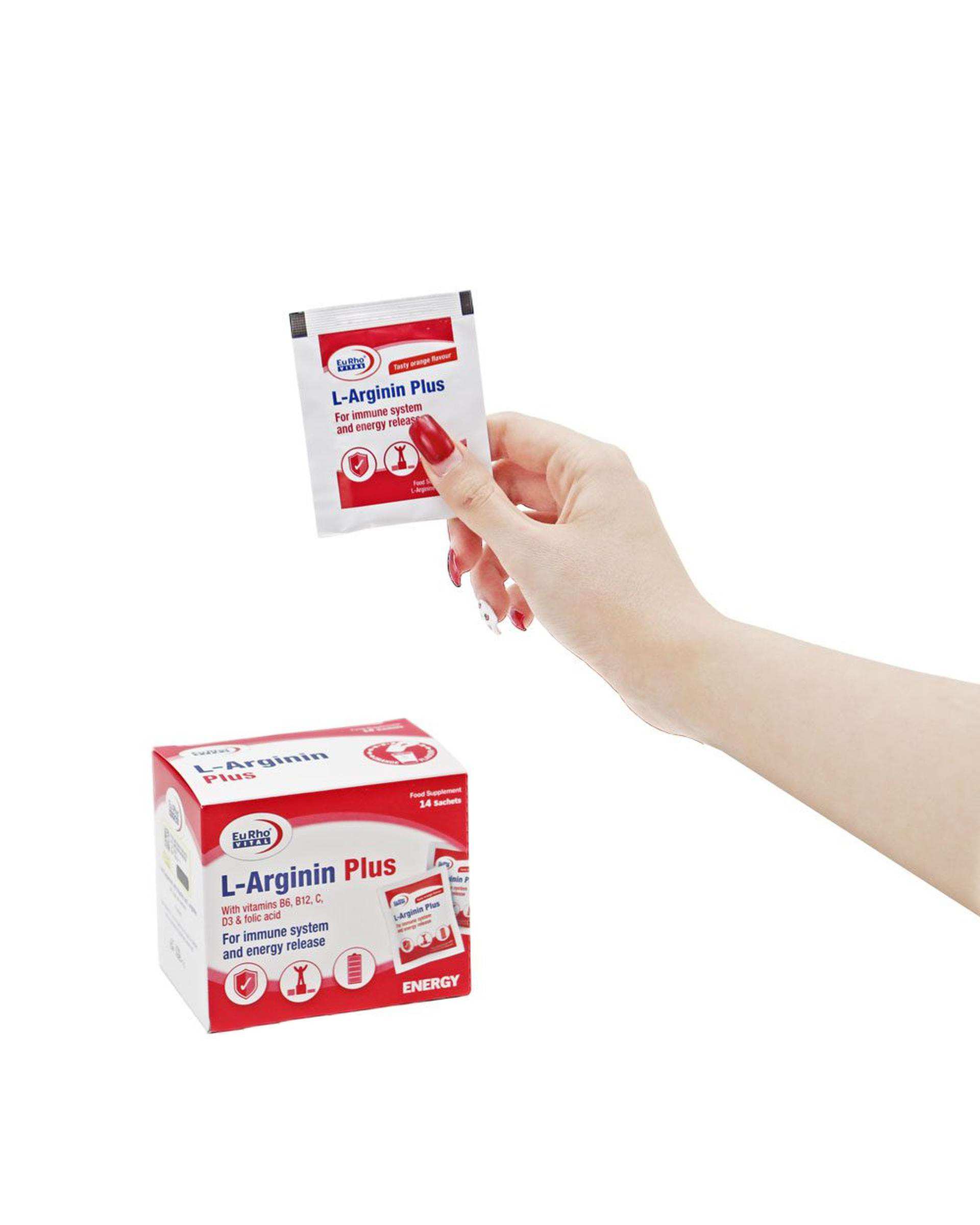 ساشه ال آرژینین پلاس یوروویتال بسته 14 عددی