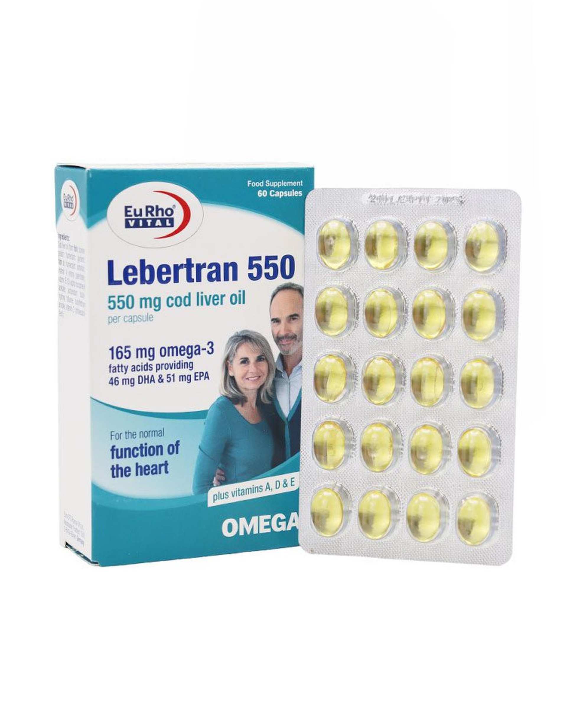 کپسول لبرترن 550 یوروویتال بسته 60 عددی