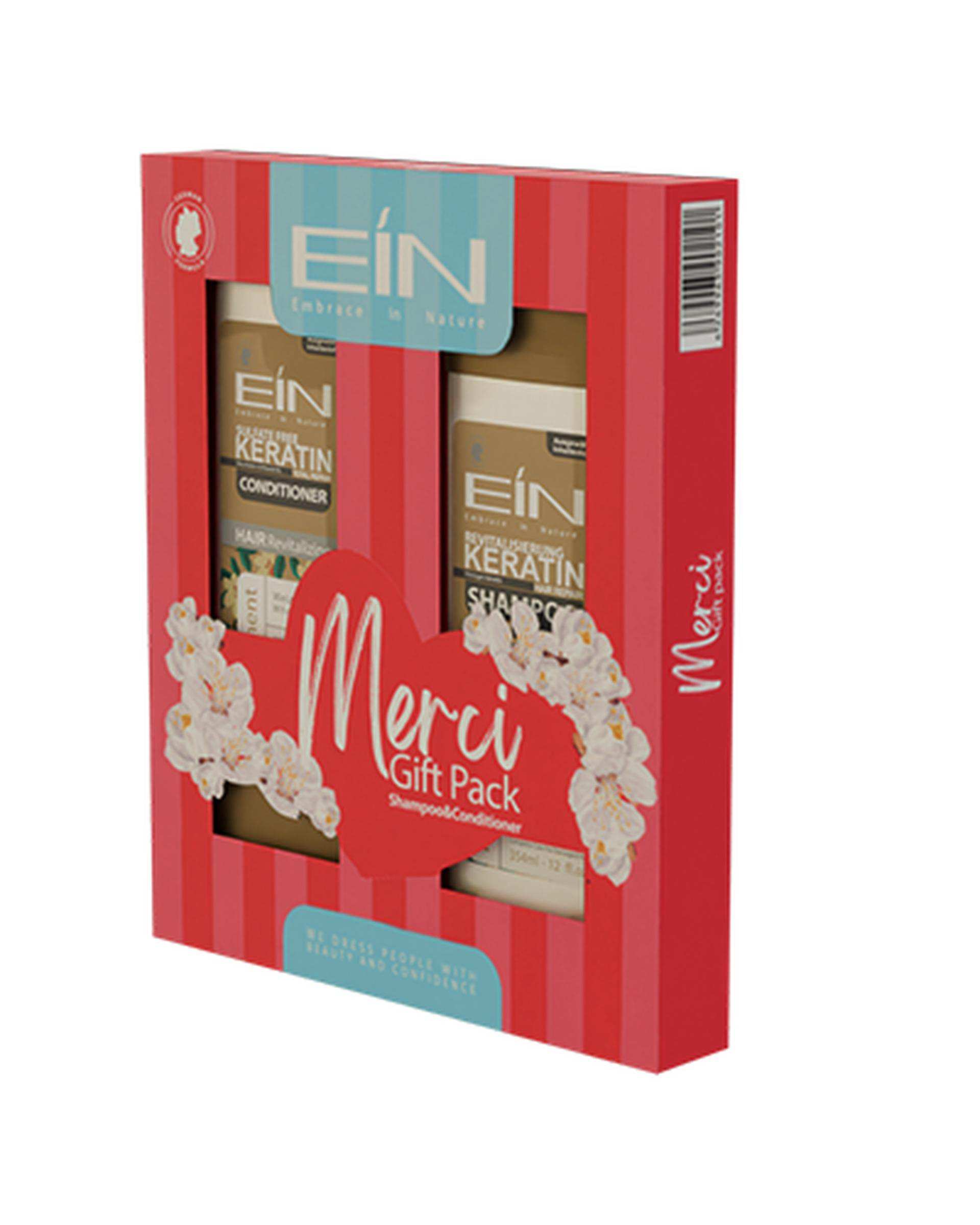 شامپو و نرم کننده تقویت کننده ای آی ان EIN مناسب موهای خشک و آسیب دیده بسته 2 عددی