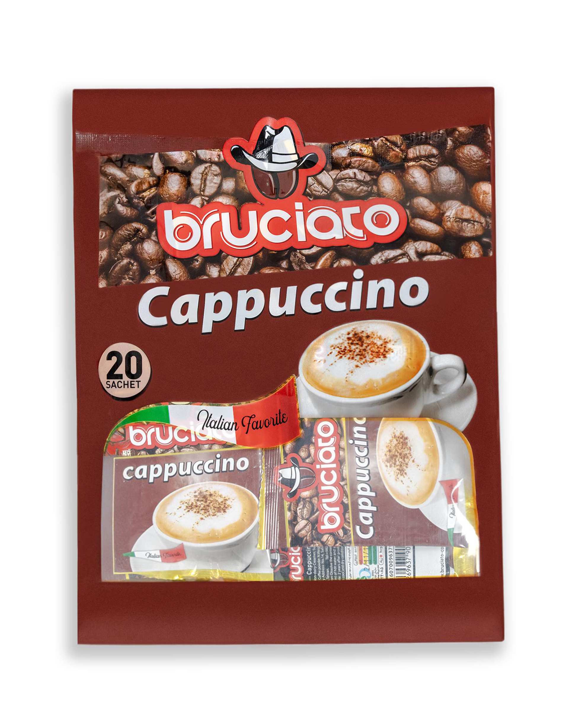 کاپوچینو بالشتی بروسیاتو Bruciato بسته 20 عددی