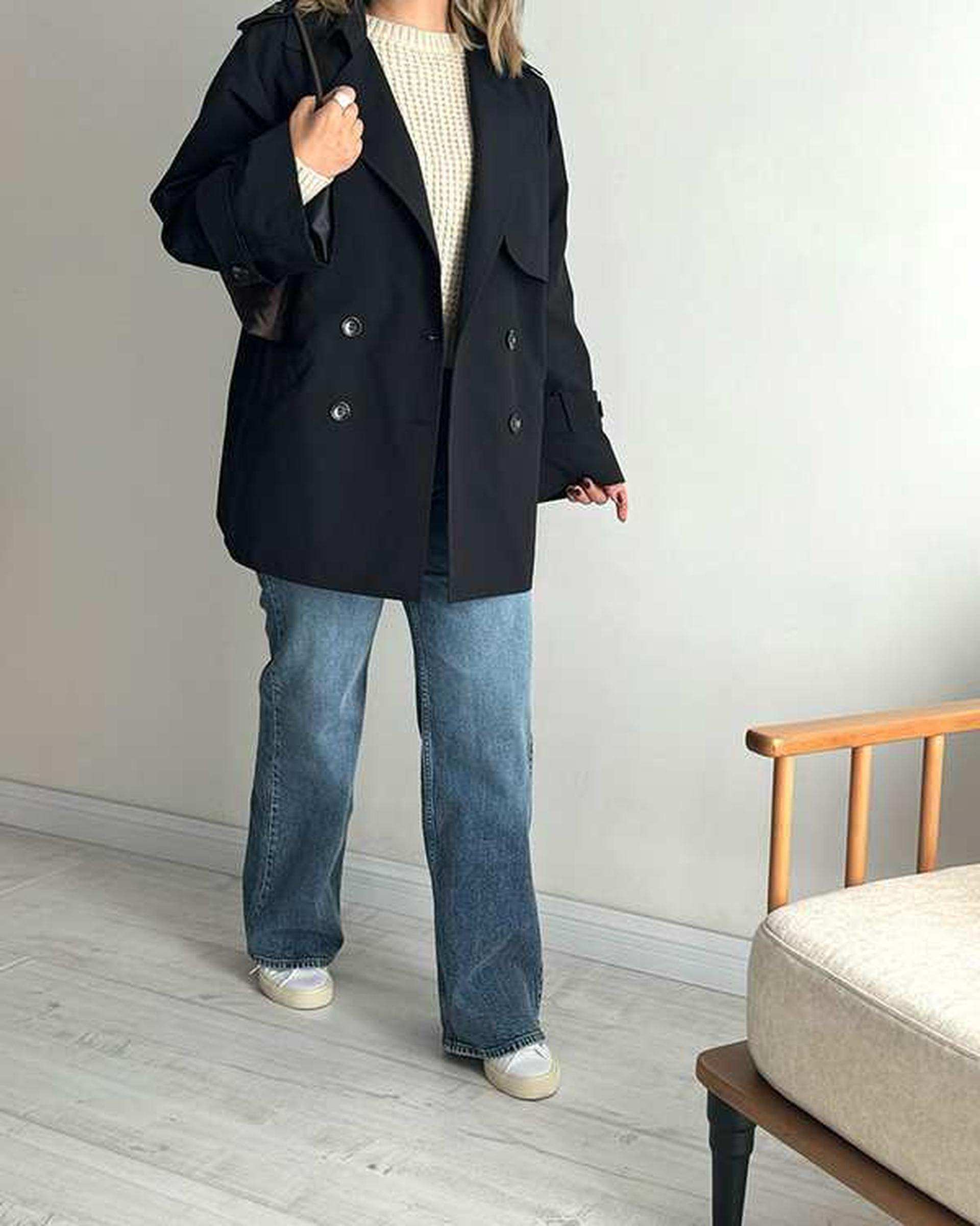 ترنچ کت زنانه کوتاه آماهی Amahi مدل Drop کد AA104