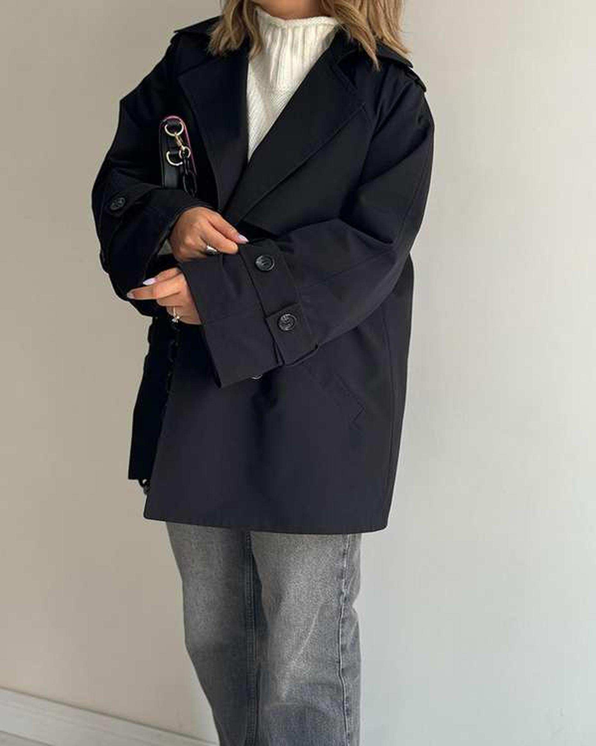 ترنچ کت زنانه کوتاه آماهی Amahi مدل Drop کد AA104