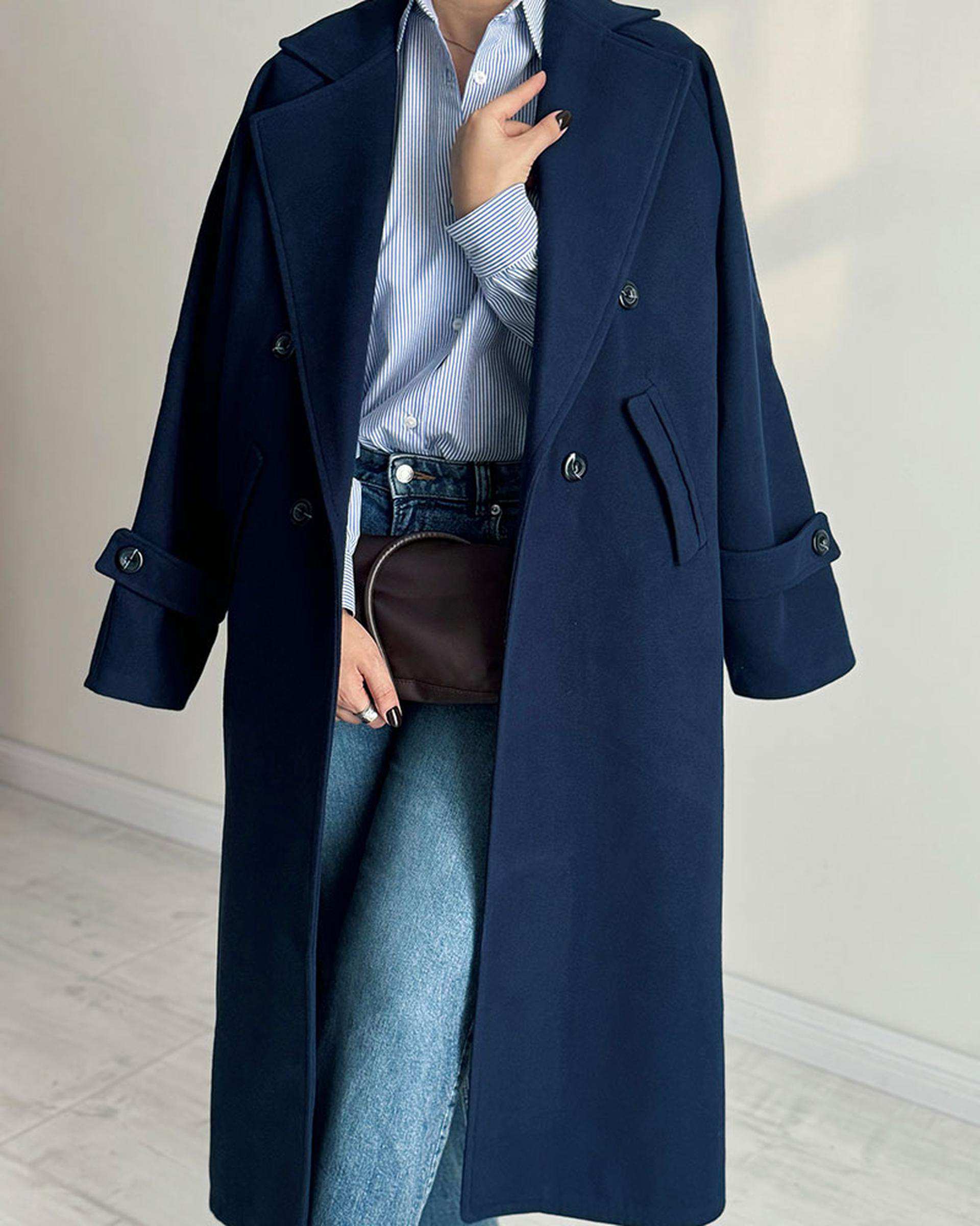 پالتو زنانه سرمه ای نگار ندایی Negar Nedaei مدل Snowy