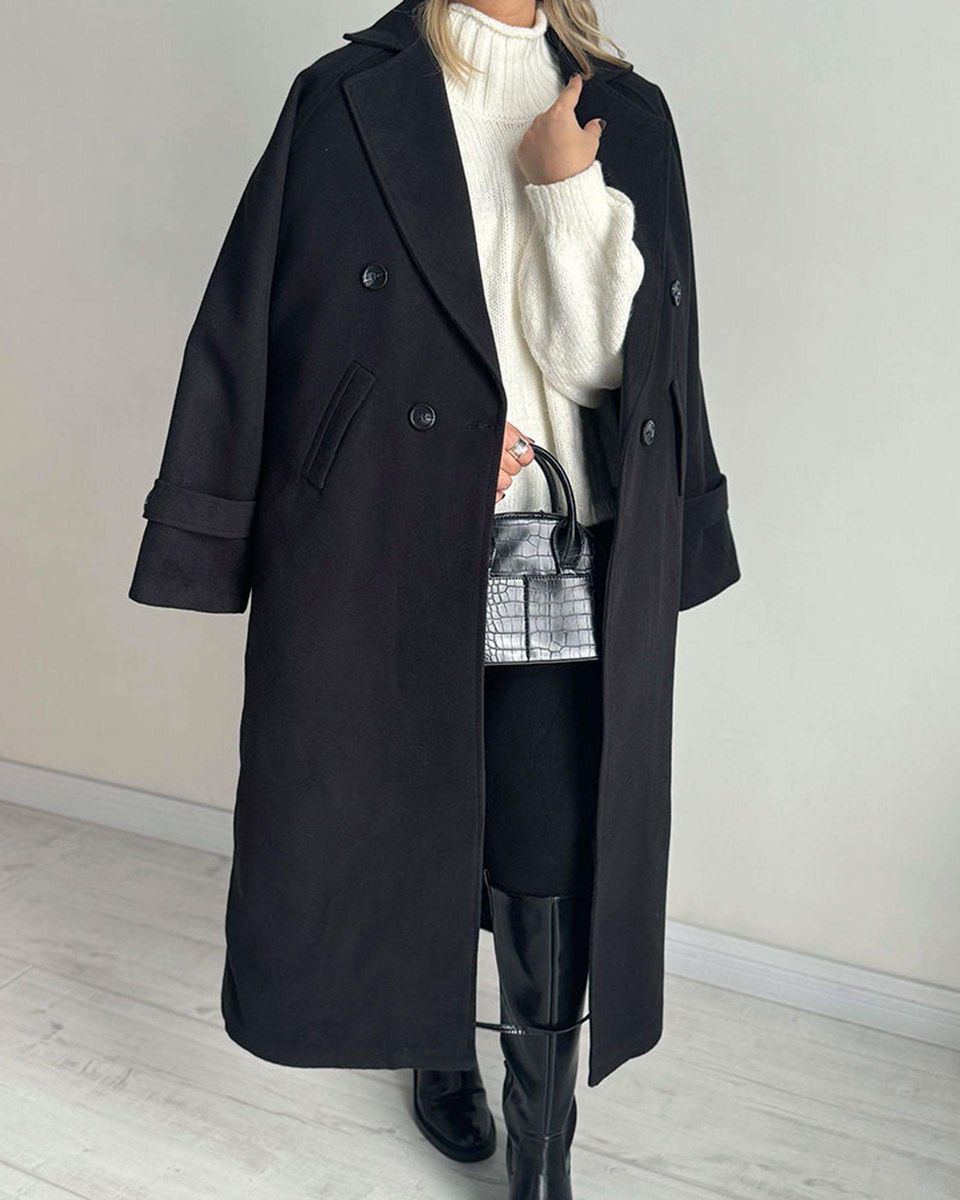 پالتو زنانه مشکی نگار ندایی Negar Nedaei مدل Snowy