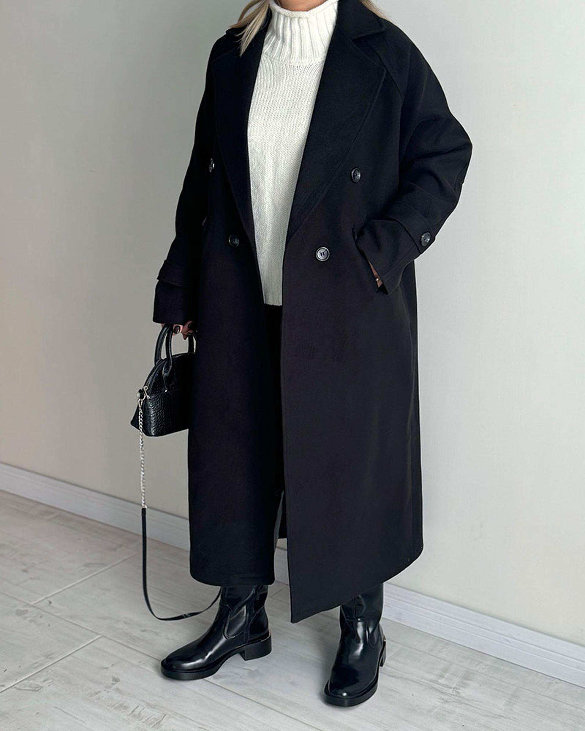 پالتو زنانه مشکی نگار ندایی Negar Nedaei مدل Snowy