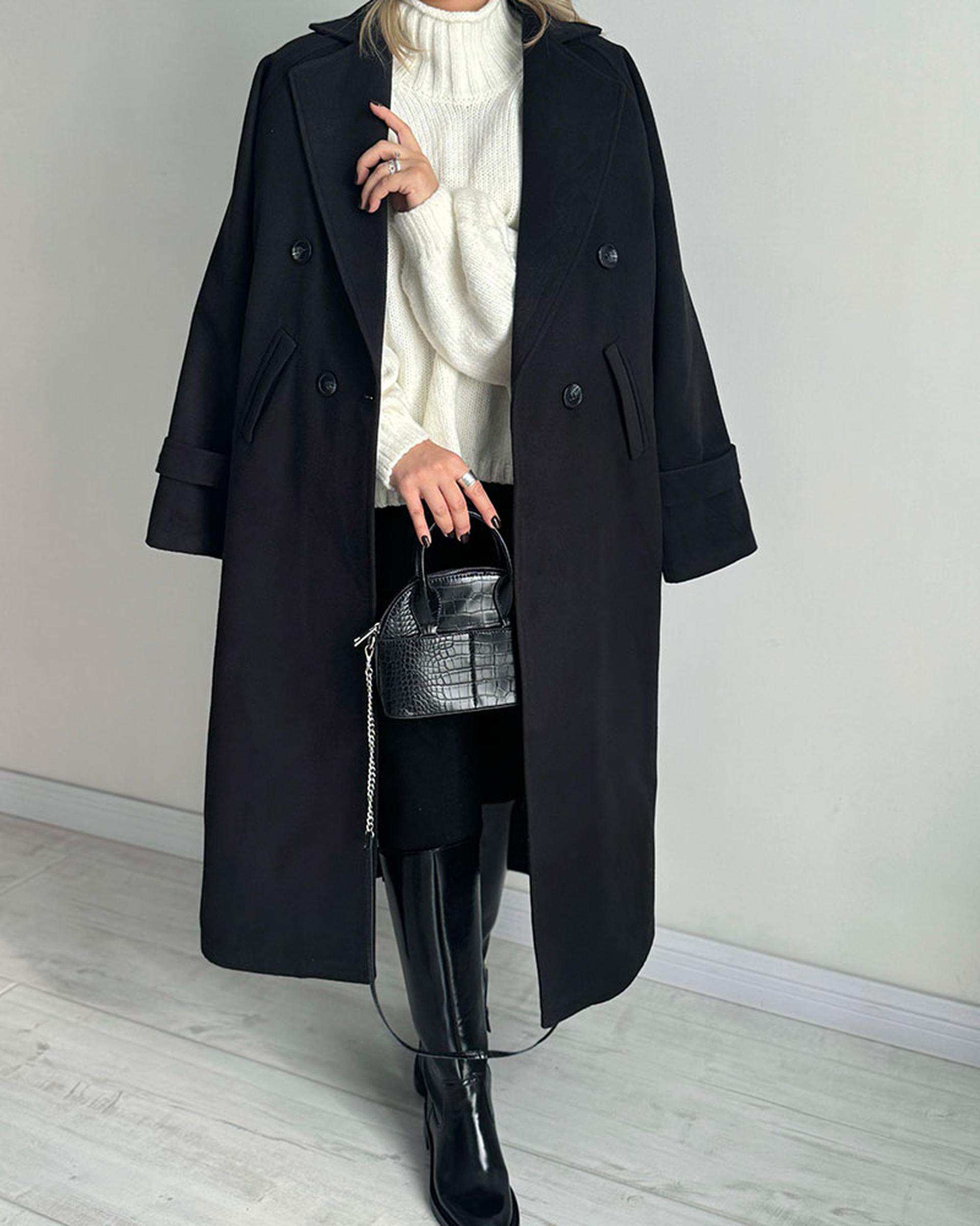 پالتو زنانه مشکی نگار ندایی Negar Nedaei مدل Snowy