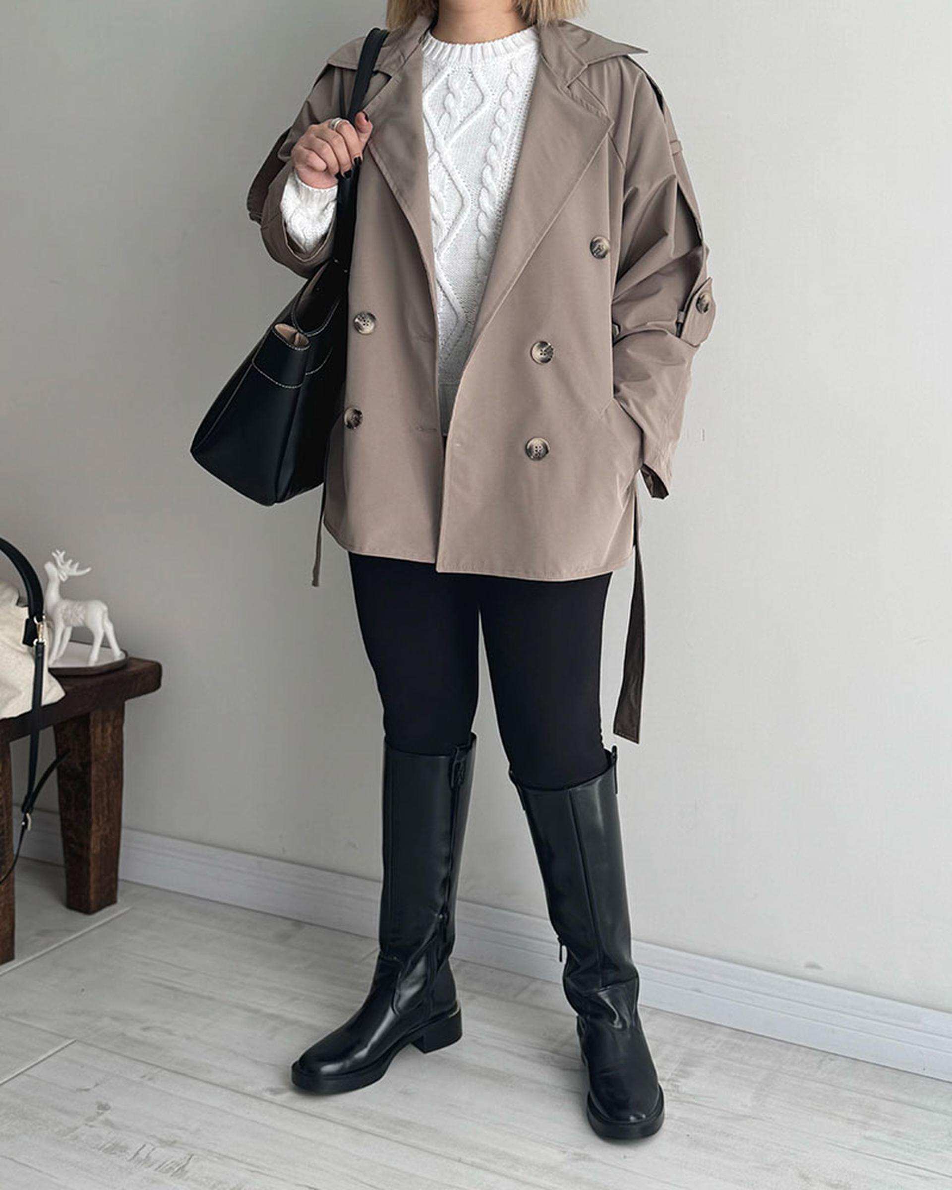 ترنچ کت زنانه قد 80 خاکی نگار ندایی Negar Nedaei مدل Chill