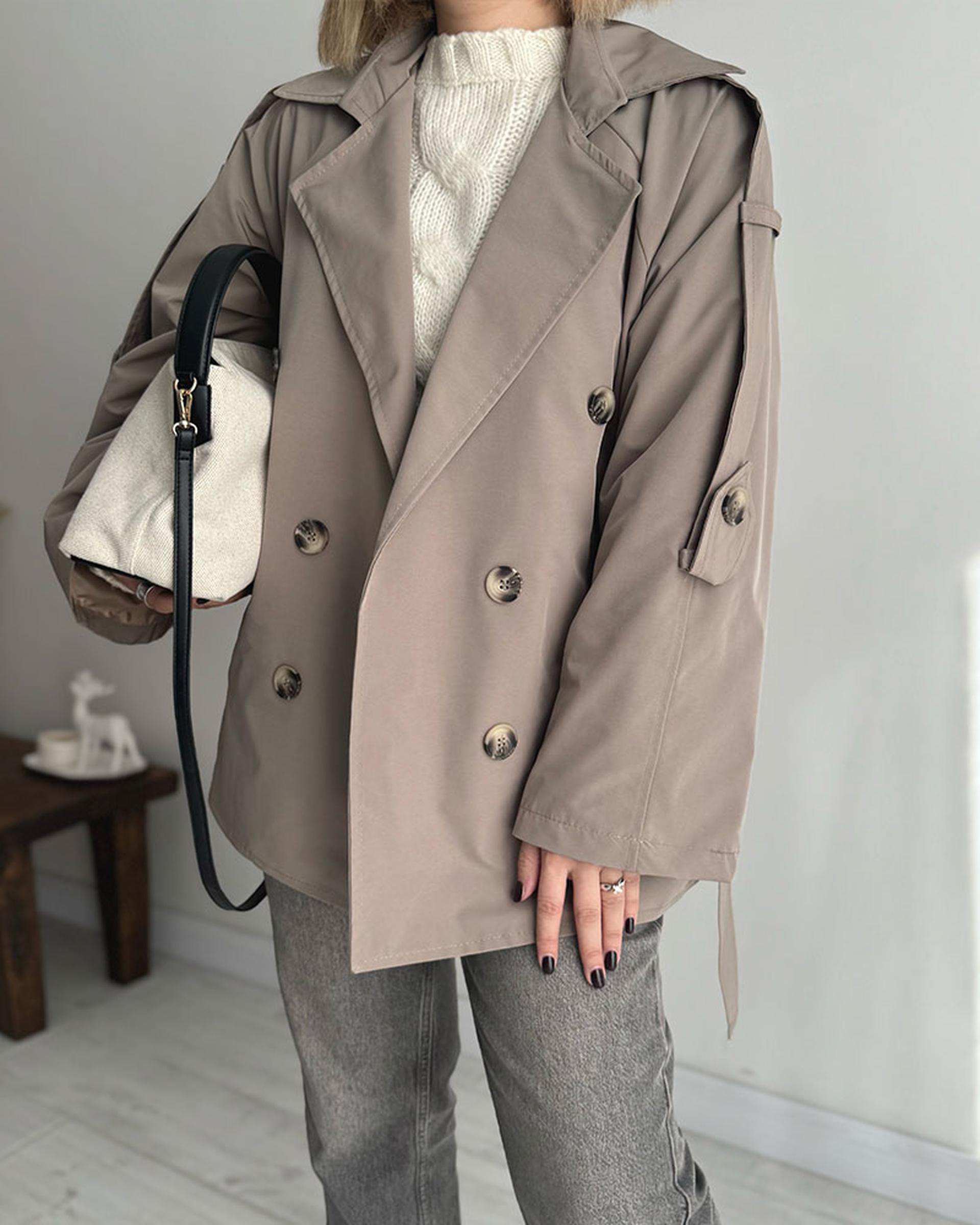 ترنچ کت زنانه قد 80 خاکی نگار ندایی Negar Nedaei مدل Chill