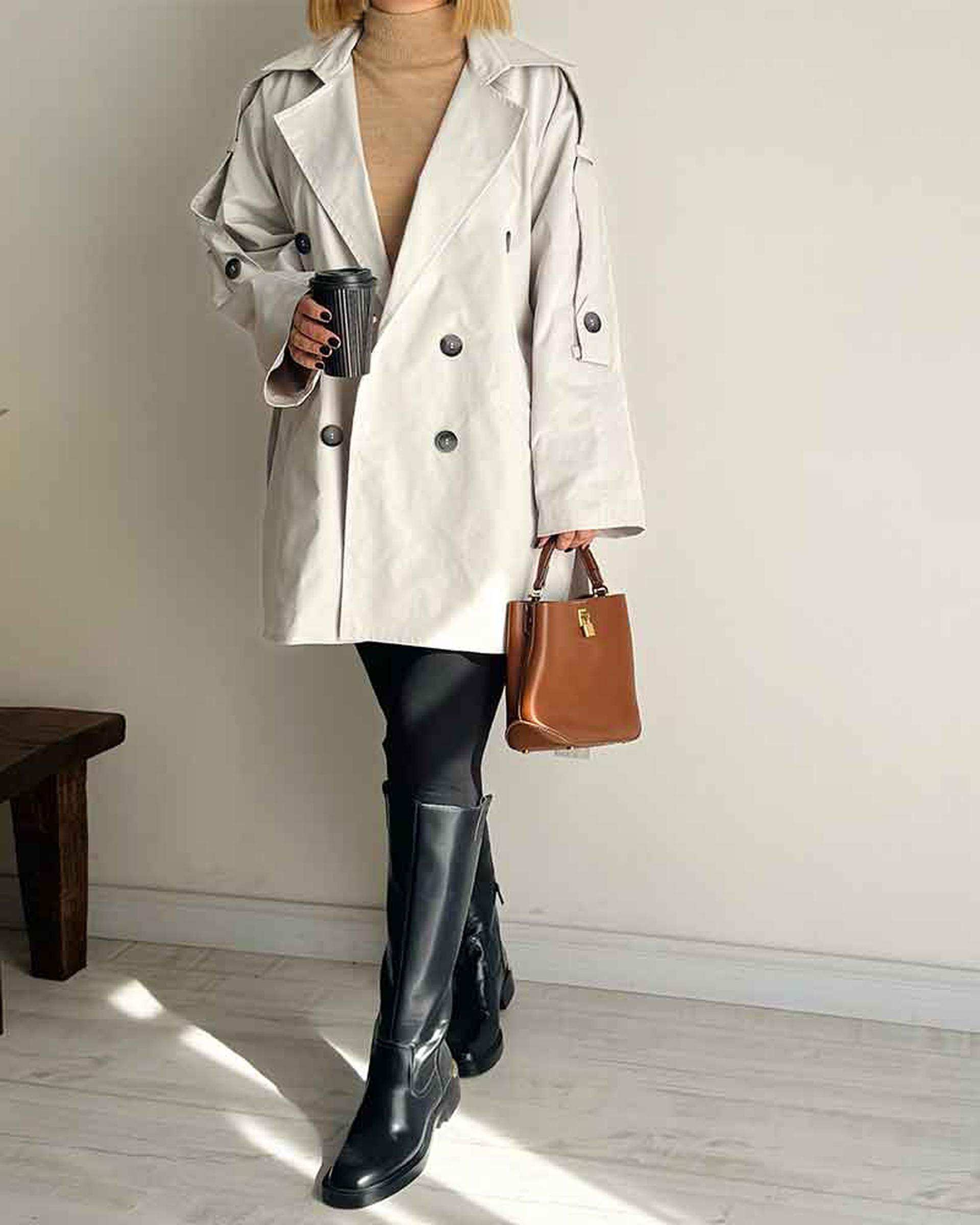 ترنچ کت زنانه قد 80 استخوانی نگار ندایی Negar Nedaei مدل Chill