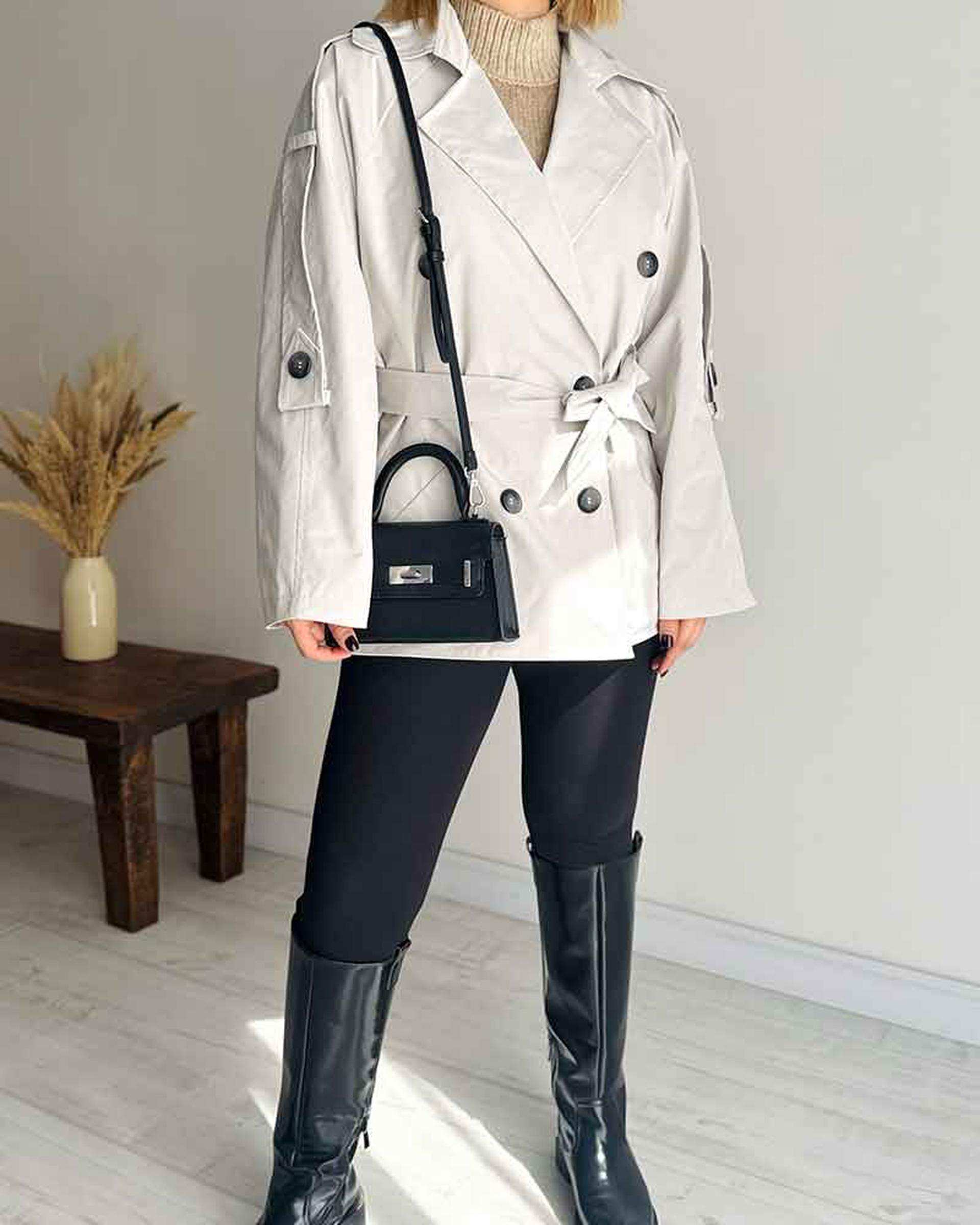 ترنچ کت زنانه قد 80 استخوانی نگار ندایی Negar Nedaei مدل Chill