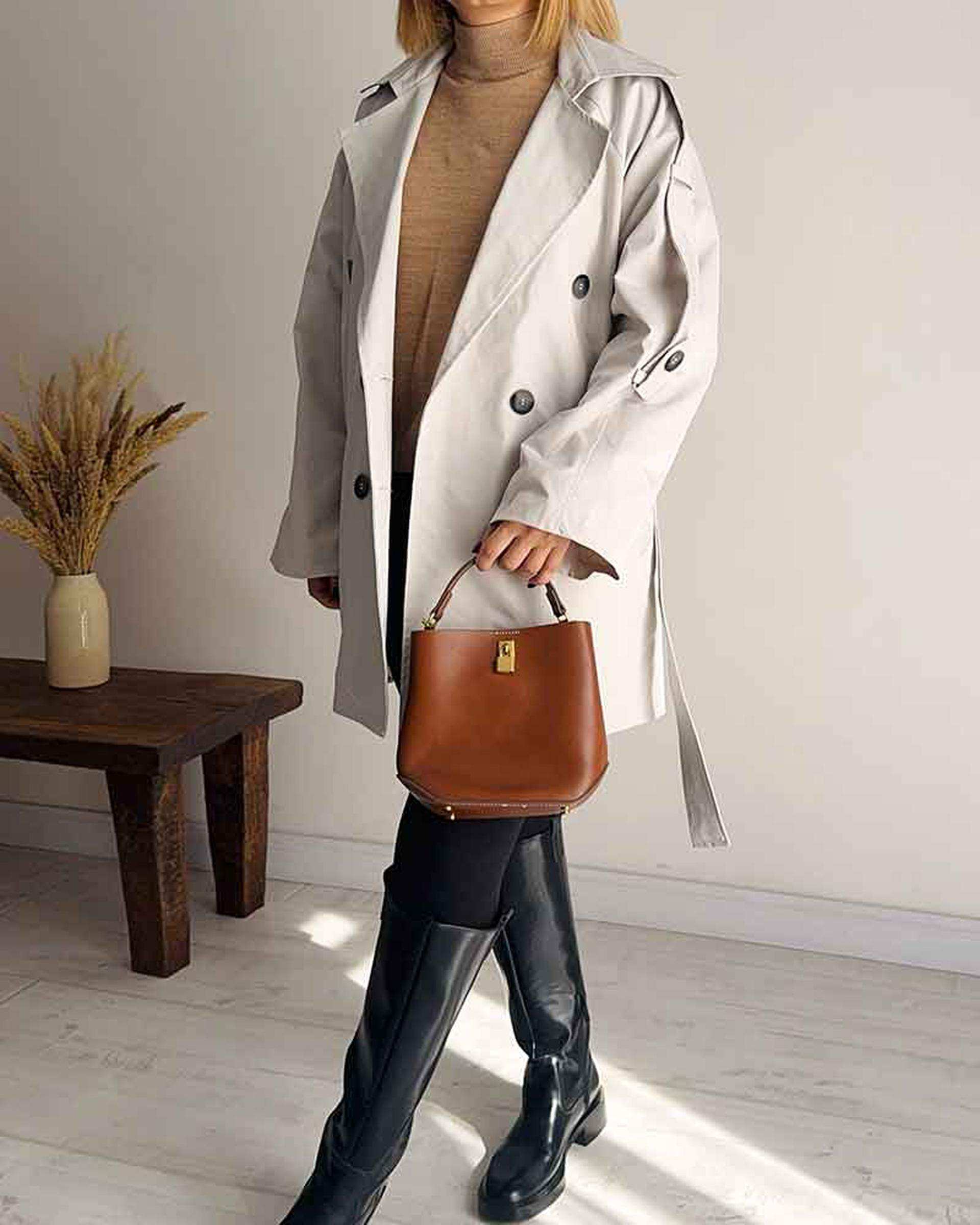 ترنچ کت زنانه قد 80 استخوانی نگار ندایی Negar Nedaei مدل Chill