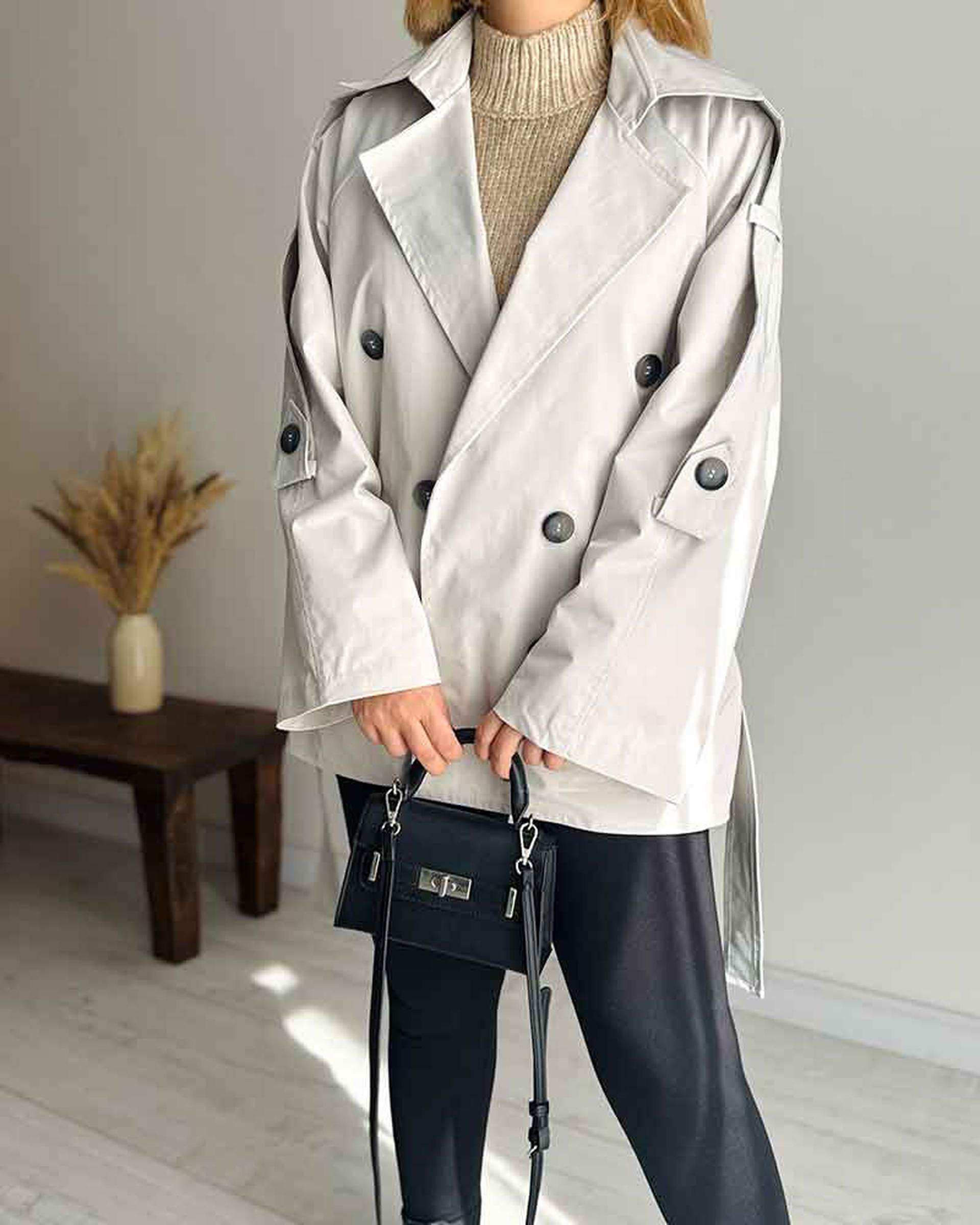 ترنچ کت زنانه قد 80 استخوانی نگار ندایی Negar Nedaei مدل Chill