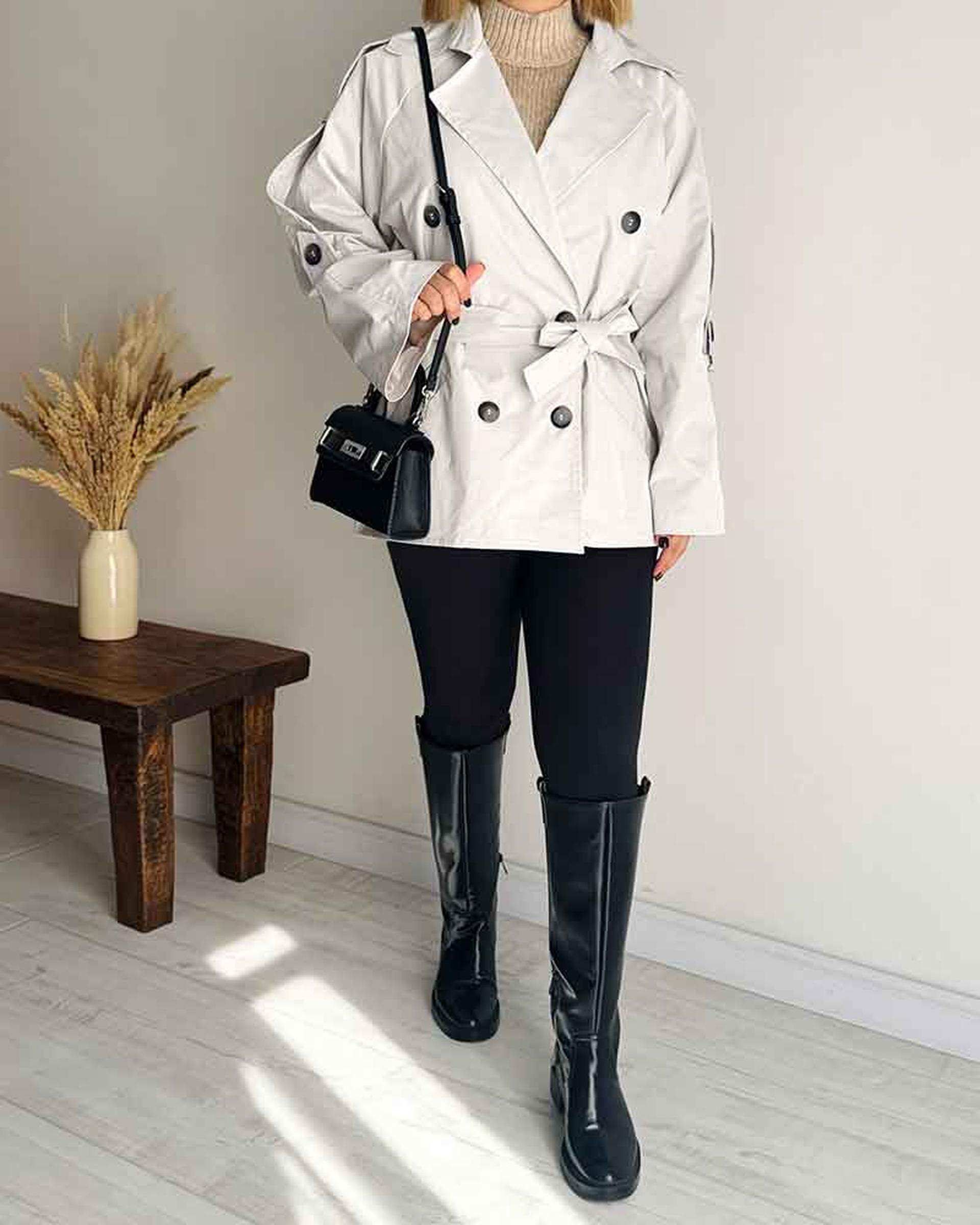 ترنچ کت زنانه قد 80 استخوانی نگار ندایی Negar Nedaei مدل Chill