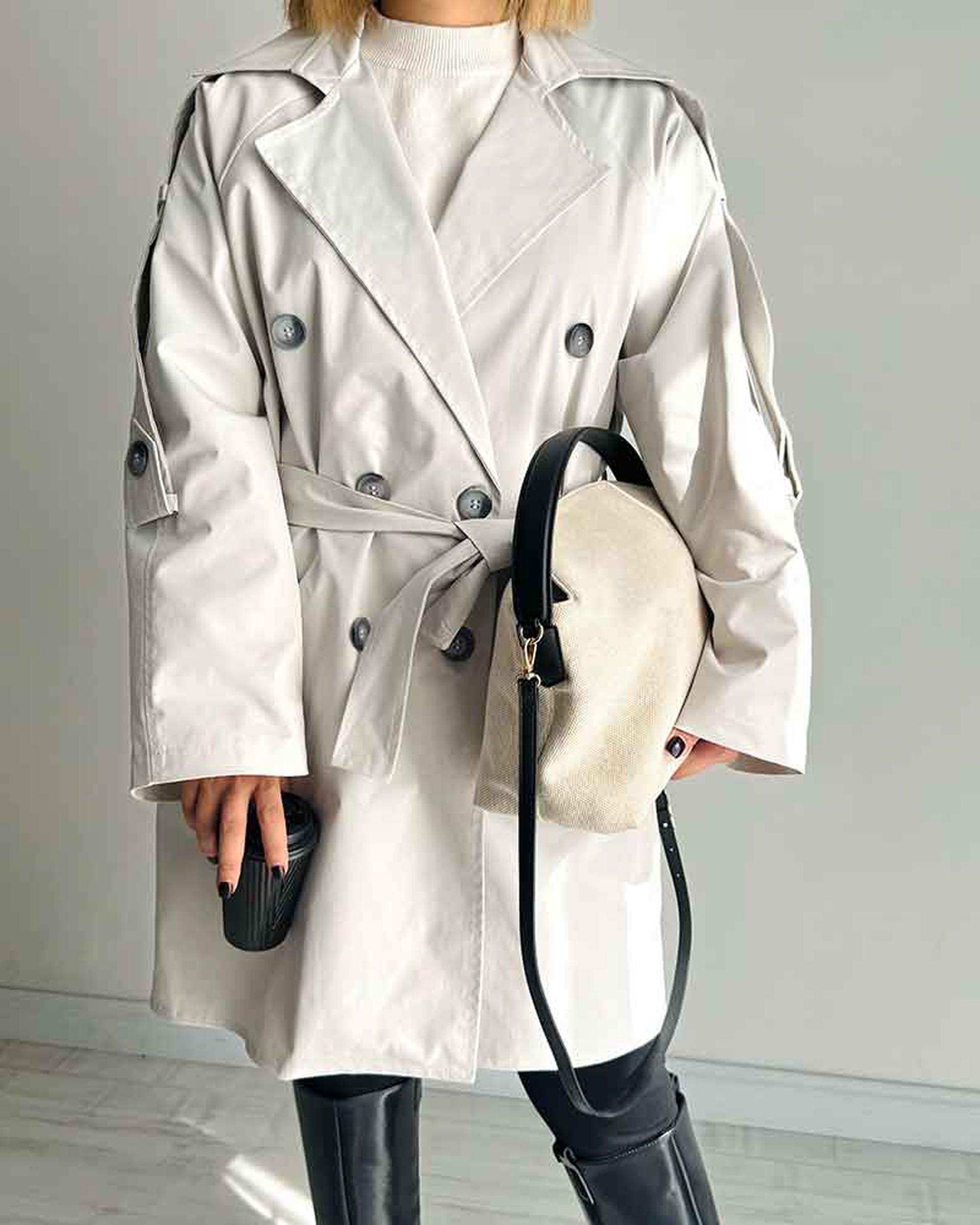 ترنچ کت زنانه قد 80 استخوانی نگار ندایی Negar Nedaei مدل Chill