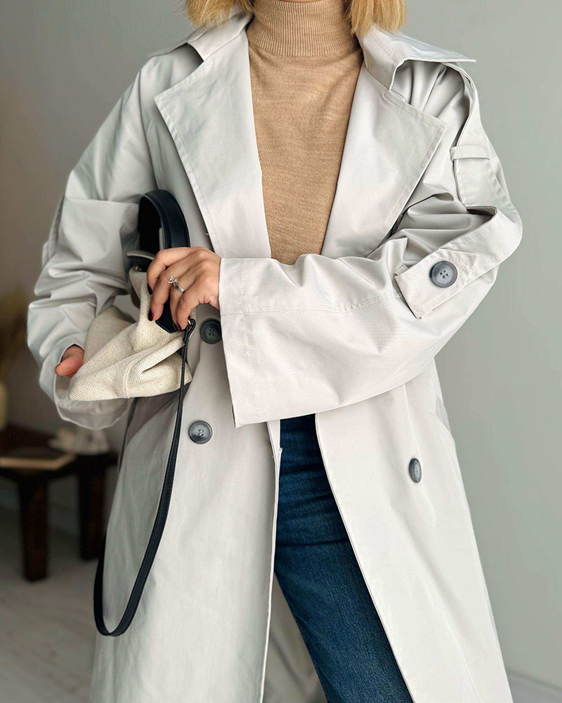 ترنچ کت زنانه قد 120 استخوانی نگار ندایی Negar Nedaei مدل Chill