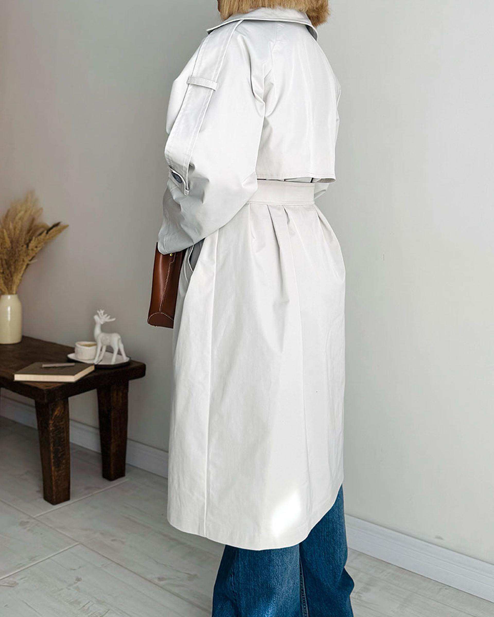 ترنچ کت زنانه قد 120 استخوانی نگار ندایی Negar Nedaei مدل Chill