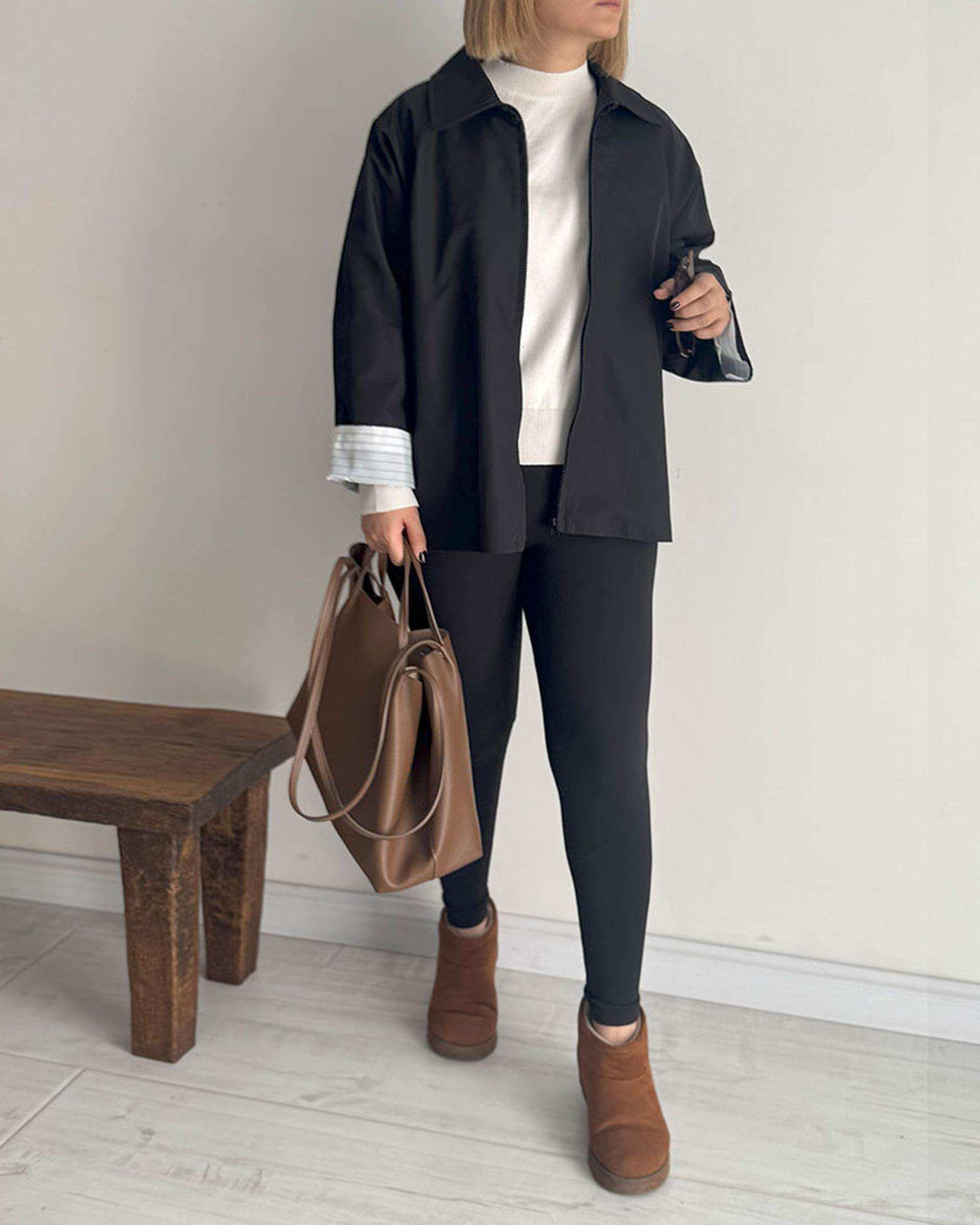 ترنچ کت زنانه مشکی نگار ندایی Negar Nedaei مدل Fly