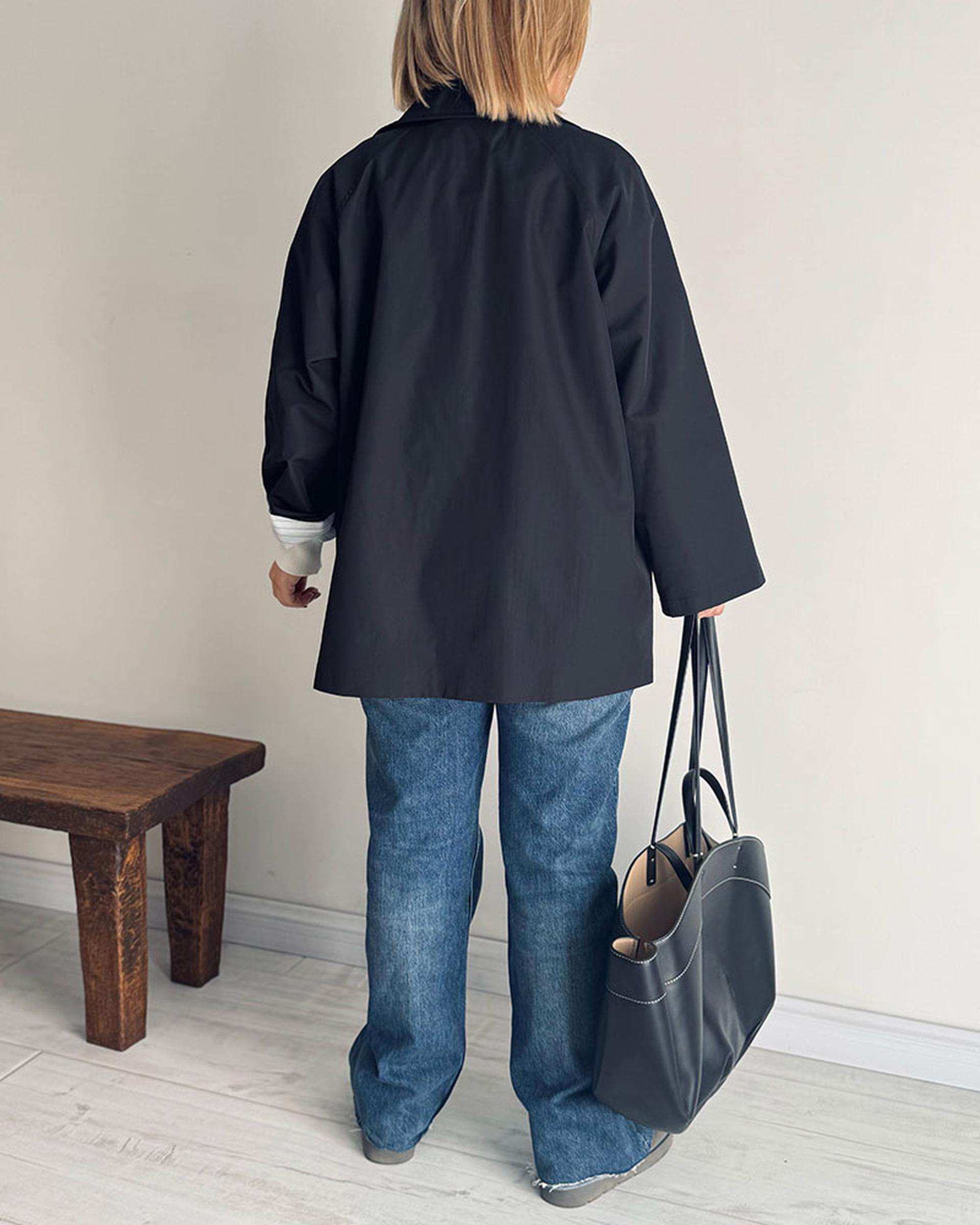 ترنچ کت زنانه مشکی نگار ندایی Negar Nedaei مدل Fly