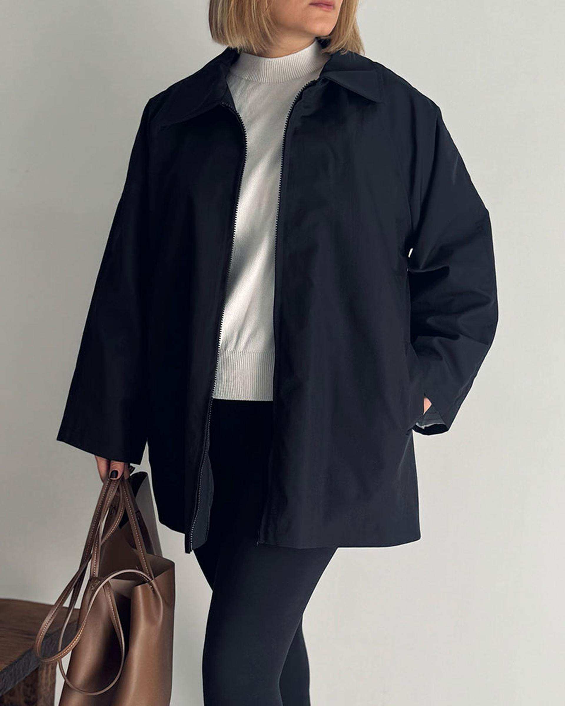 ترنچ کت زنانه مشکی نگار ندایی Negar Nedaei مدل Fly