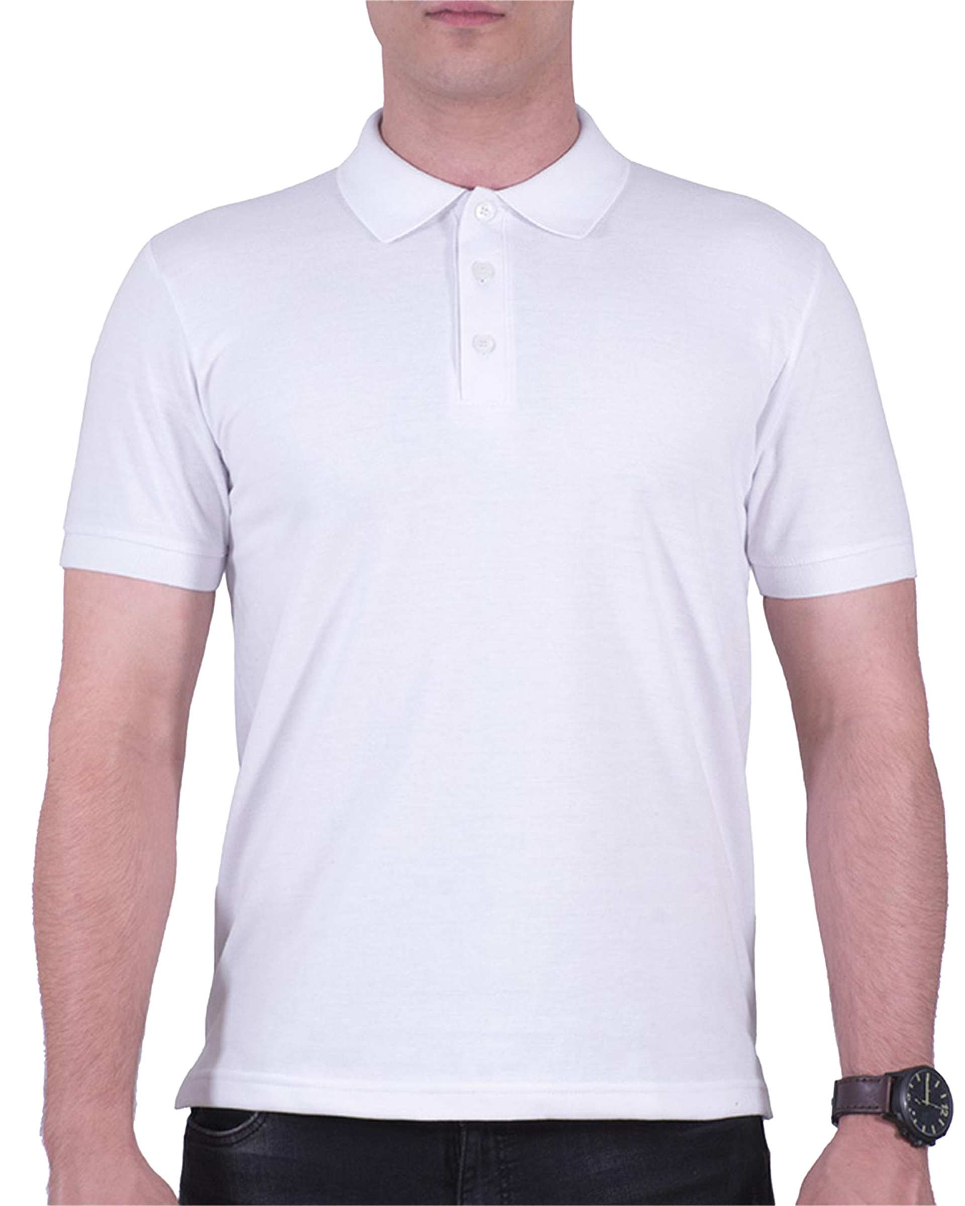 پولوشرت مردانه سفید سیمپل ورز Simple wears کد POS790