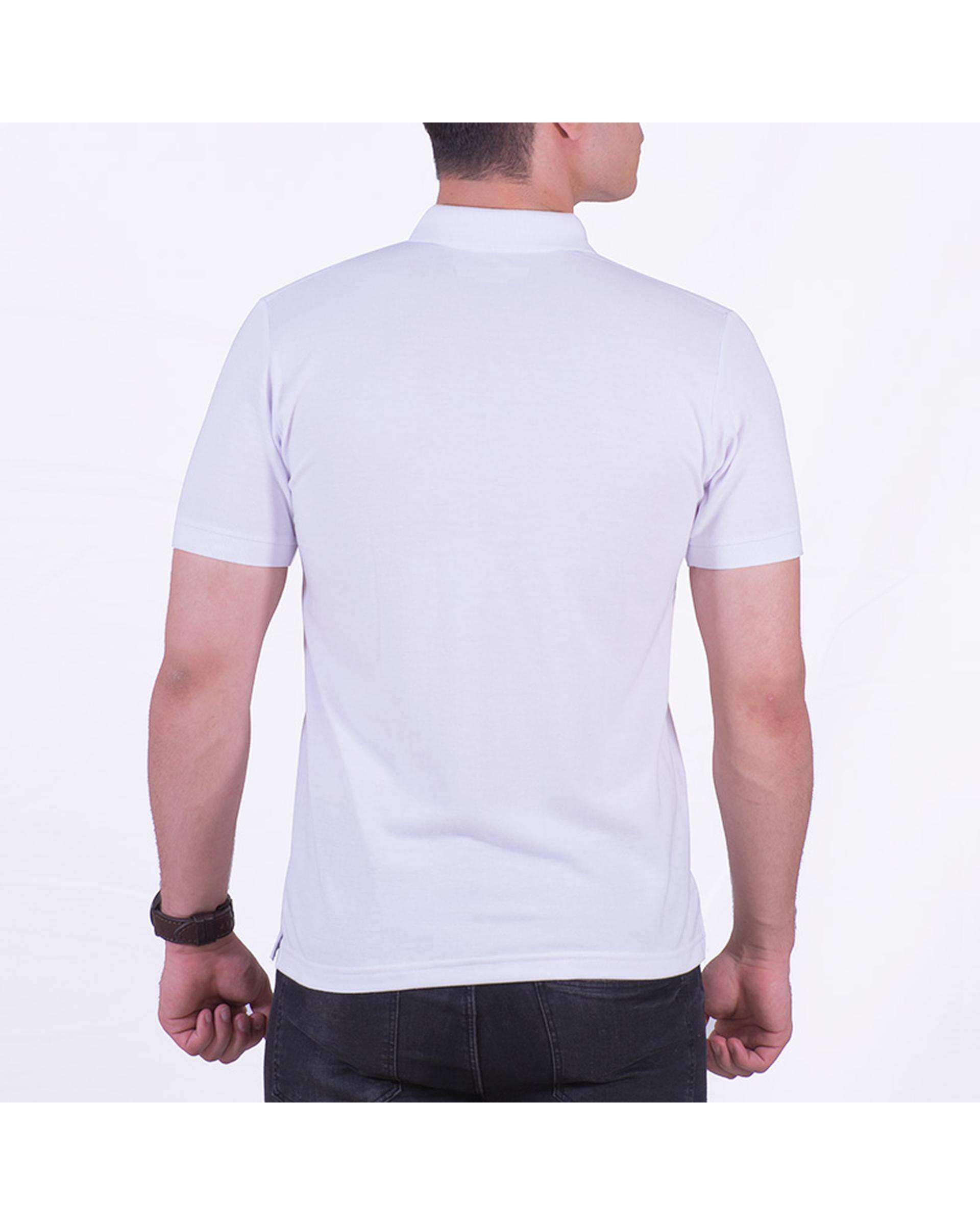 پولوشرت مردانه سفید سیمپل ورز Simple wears کد POS790