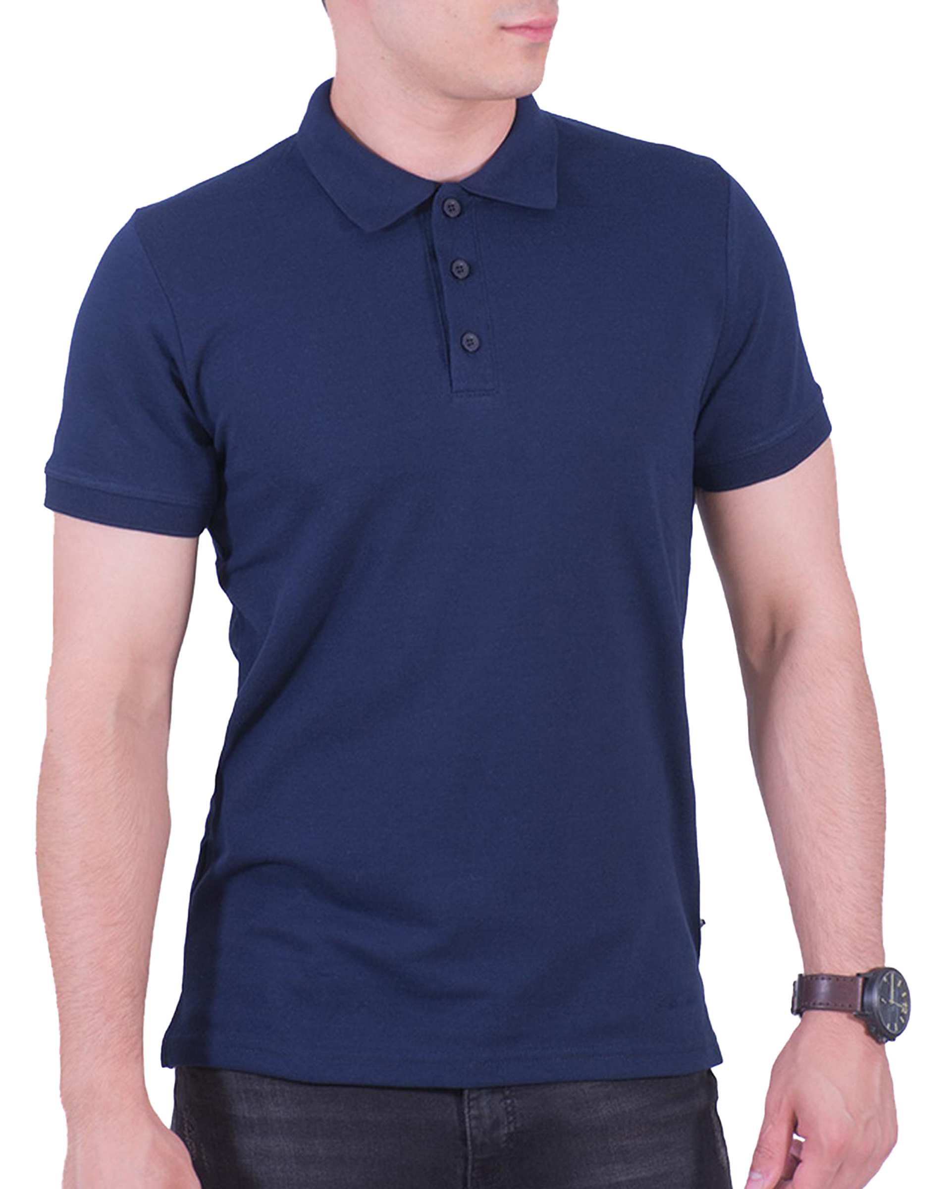 پولوشرت مردانه سرمه ای سیمپل ورز Simple wears کد POS790