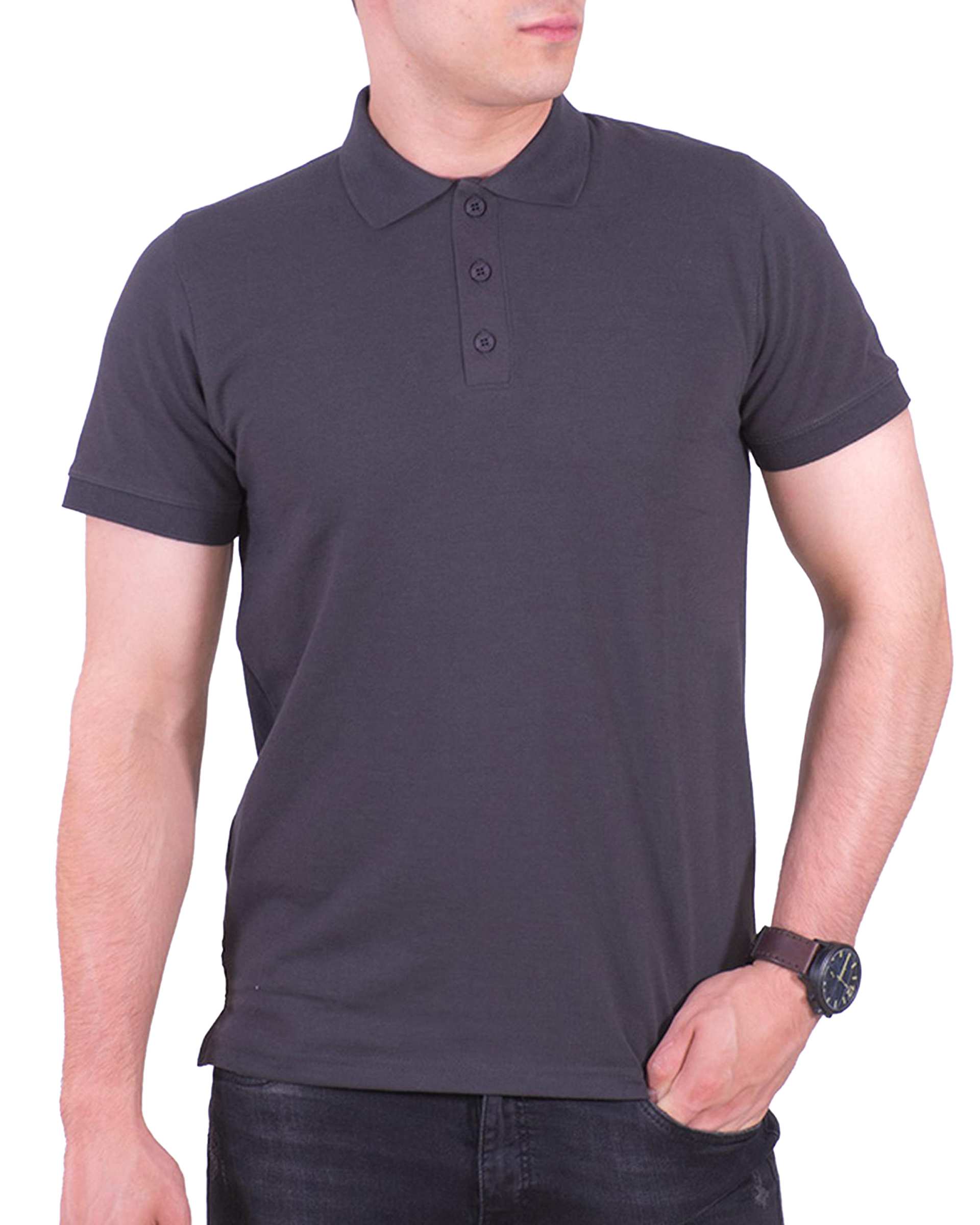 پولوشرت مردانه طوسی تیره سیمپل ورز Simple wears کد POS790