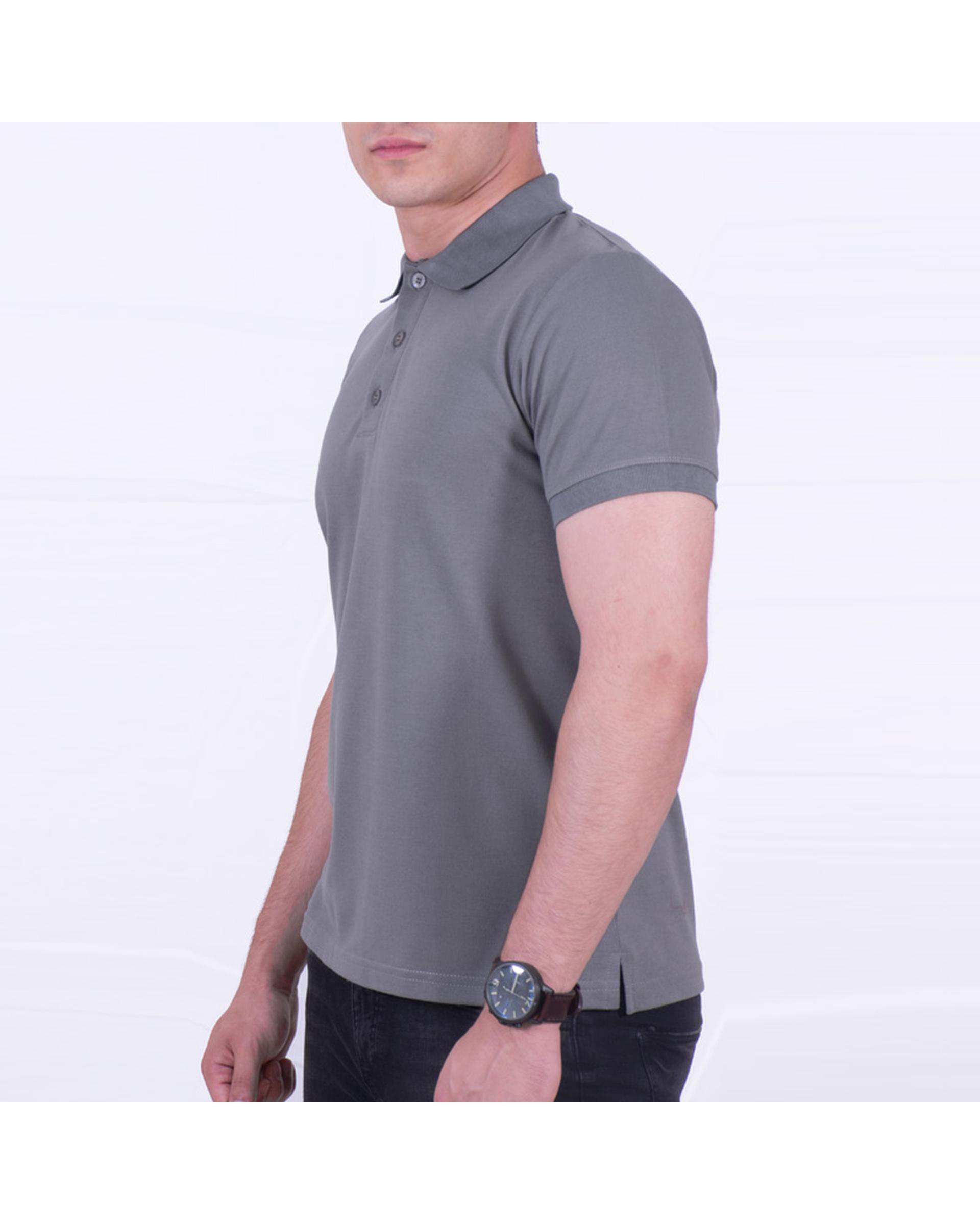 پولوشرت مردانه طوسی روشن سیمپل ورز Simple wears کد POS790