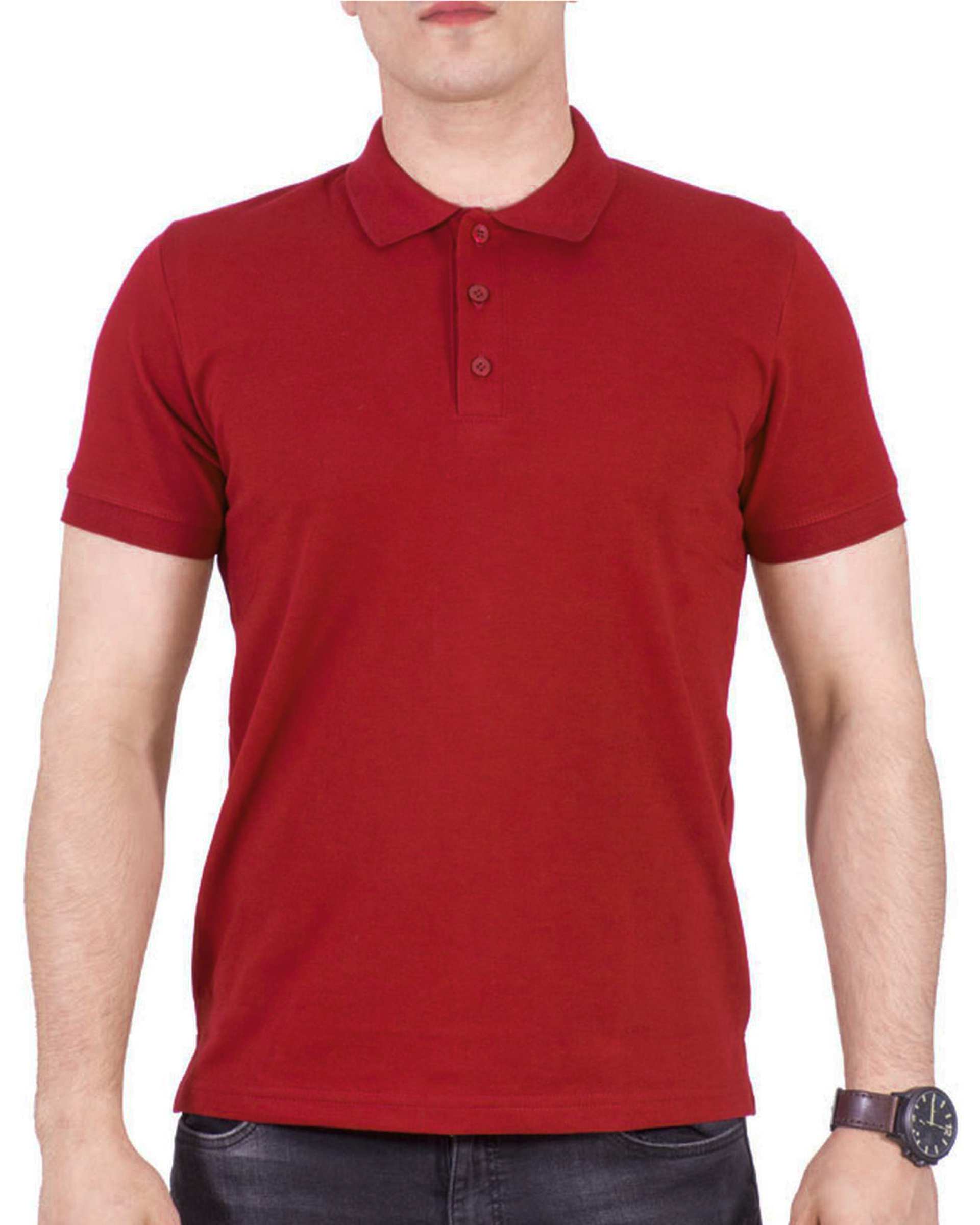 پولوشرت مردانه قرمز سیمپل ورز Simple wears کد POS790