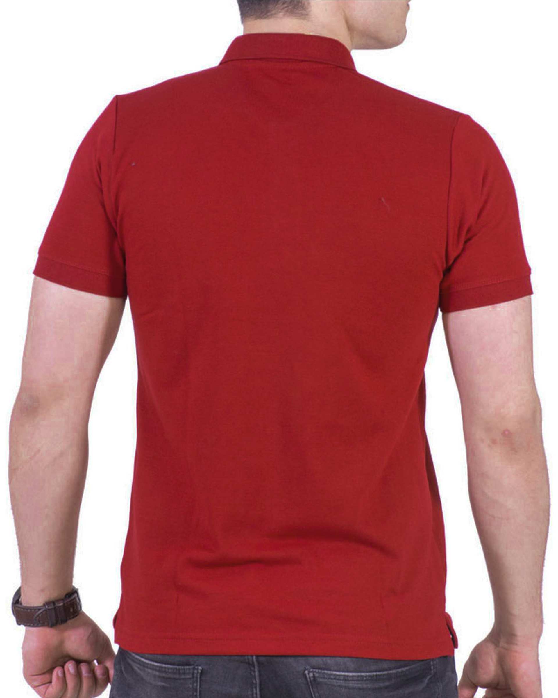 پولوشرت مردانه قرمز سیمپل ورز Simple wears کد POS790