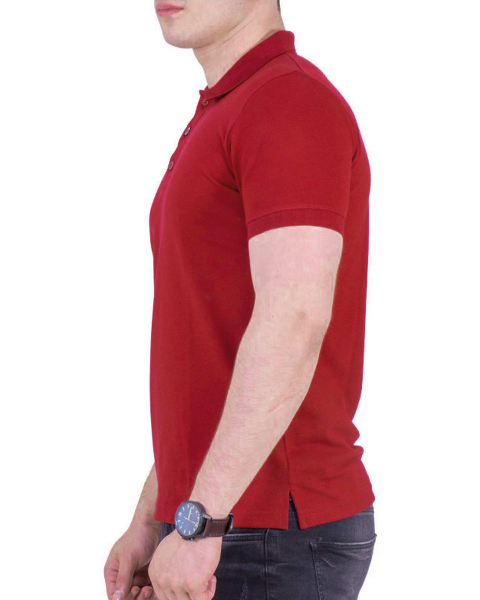 پولوشرت مردانه قرمز سیمپل ورز Simple wears کد POS790