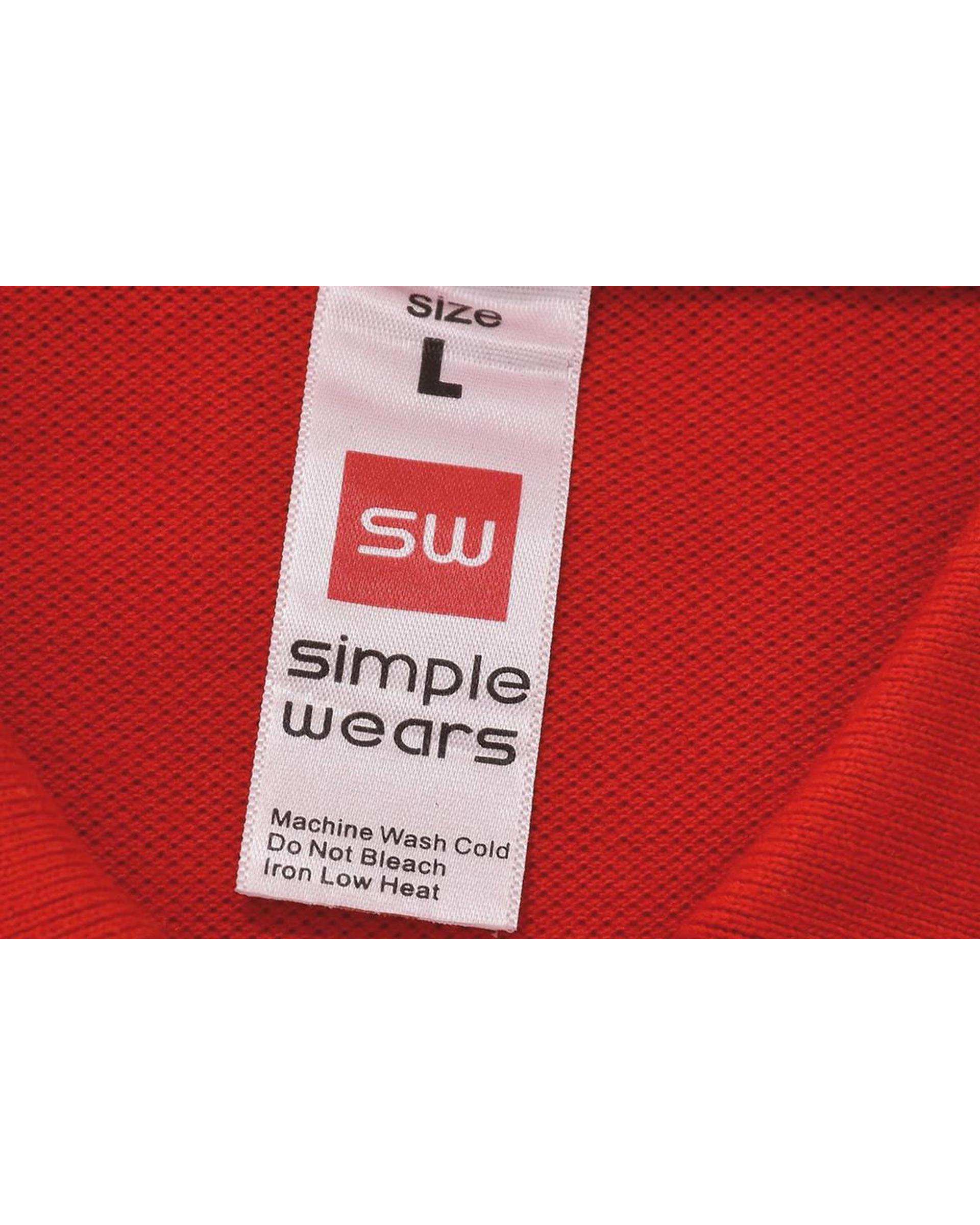 پولوشرت مردانه قرمز سیمپل ورز Simple wears کد POS790