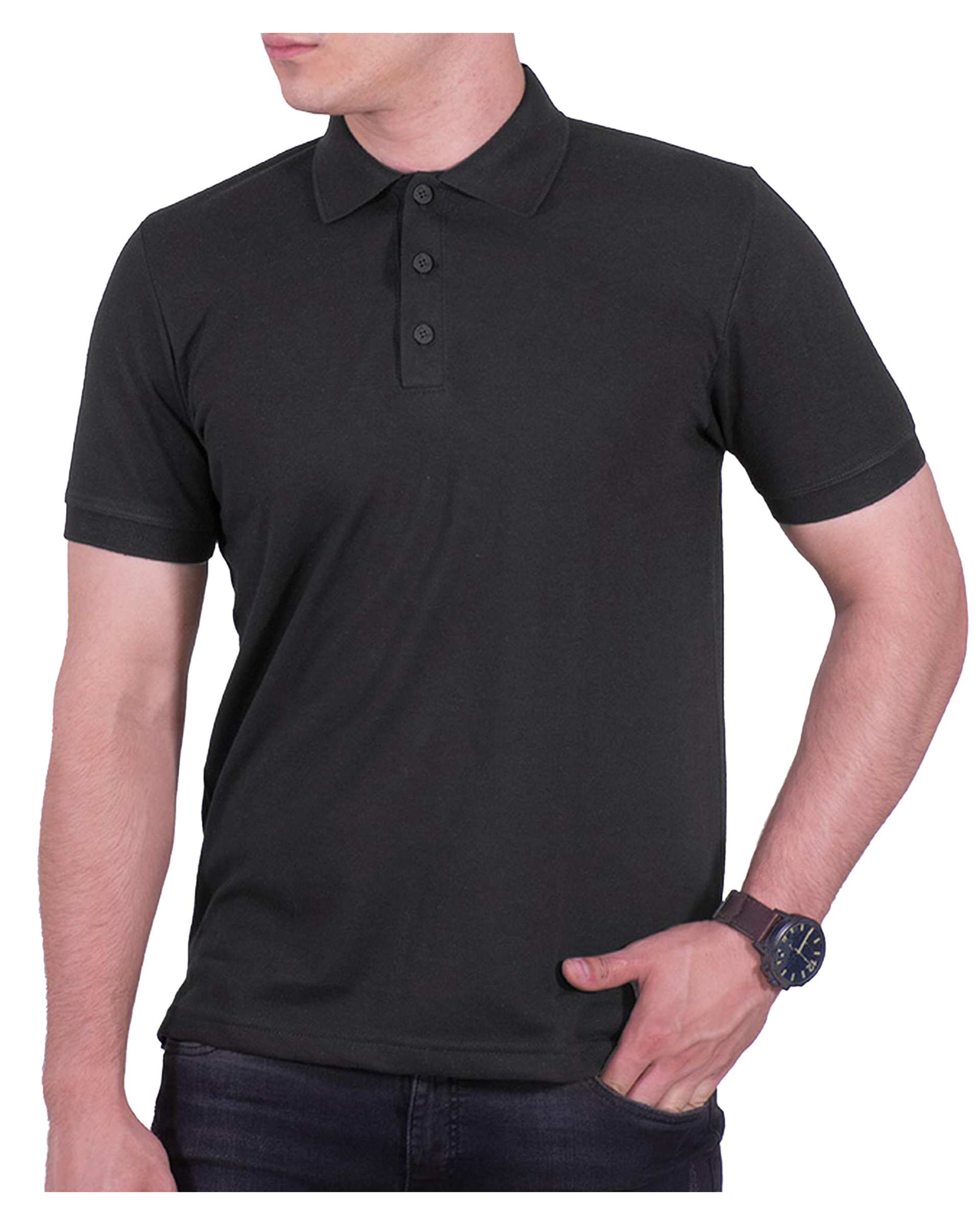 پولوشرت مردانه مشکی سیمپل ورز Simple wears کد POS790