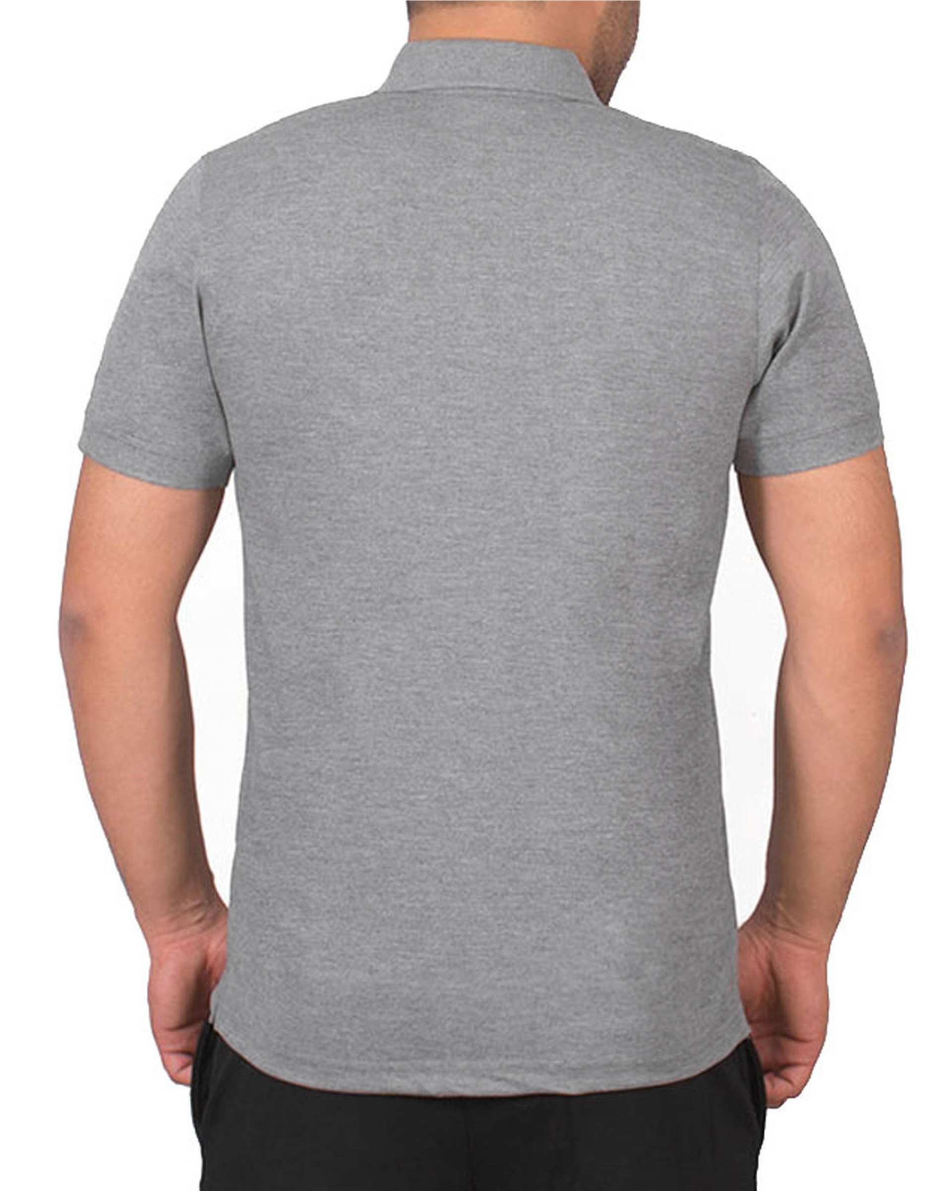 پولوشرت مردانه طوسی ملانژ سیمپل ورز Simple wears کد POS790