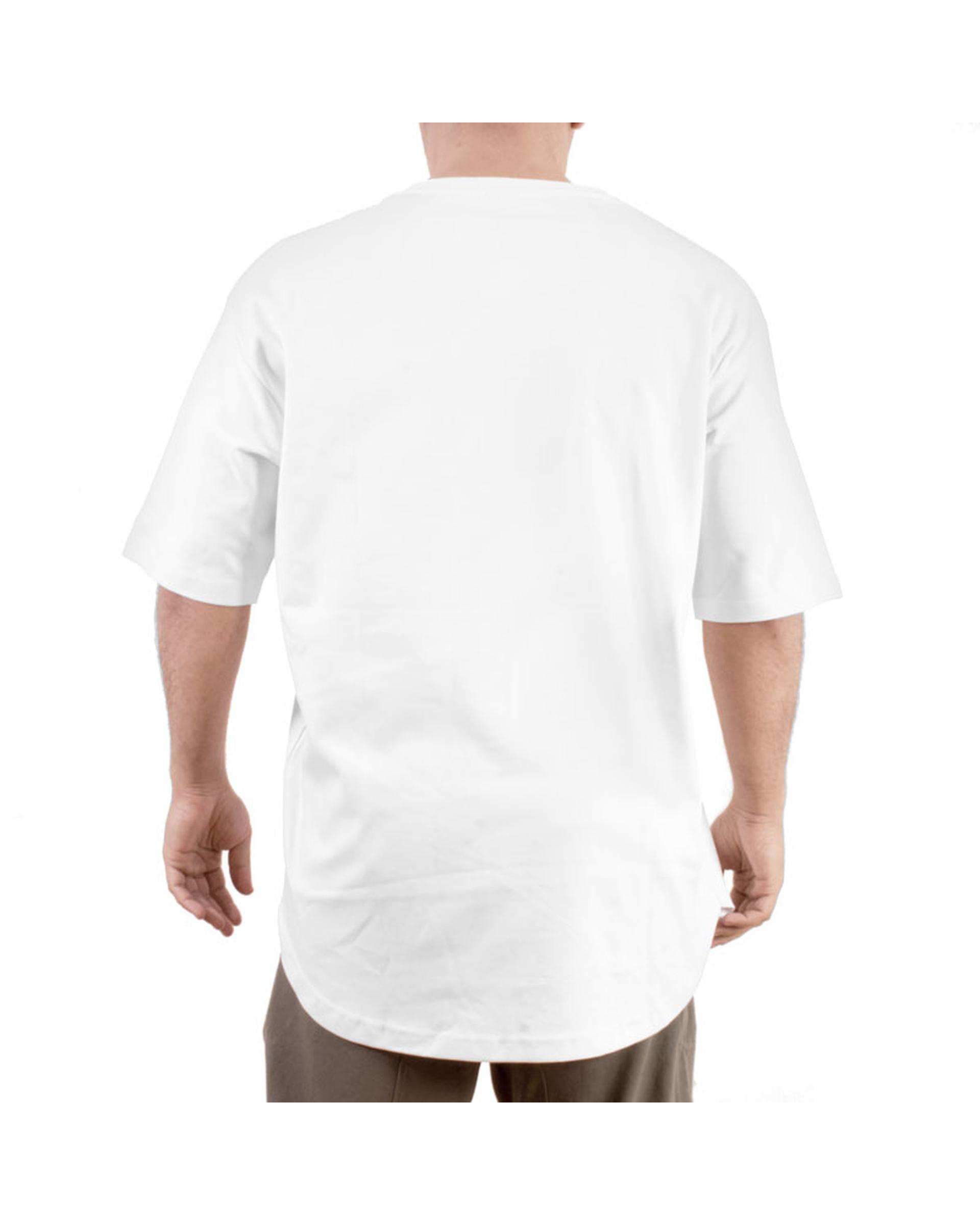 تی شرت مردانه اورسایز سفید سیمپل ورز Simple wears کد TSO690