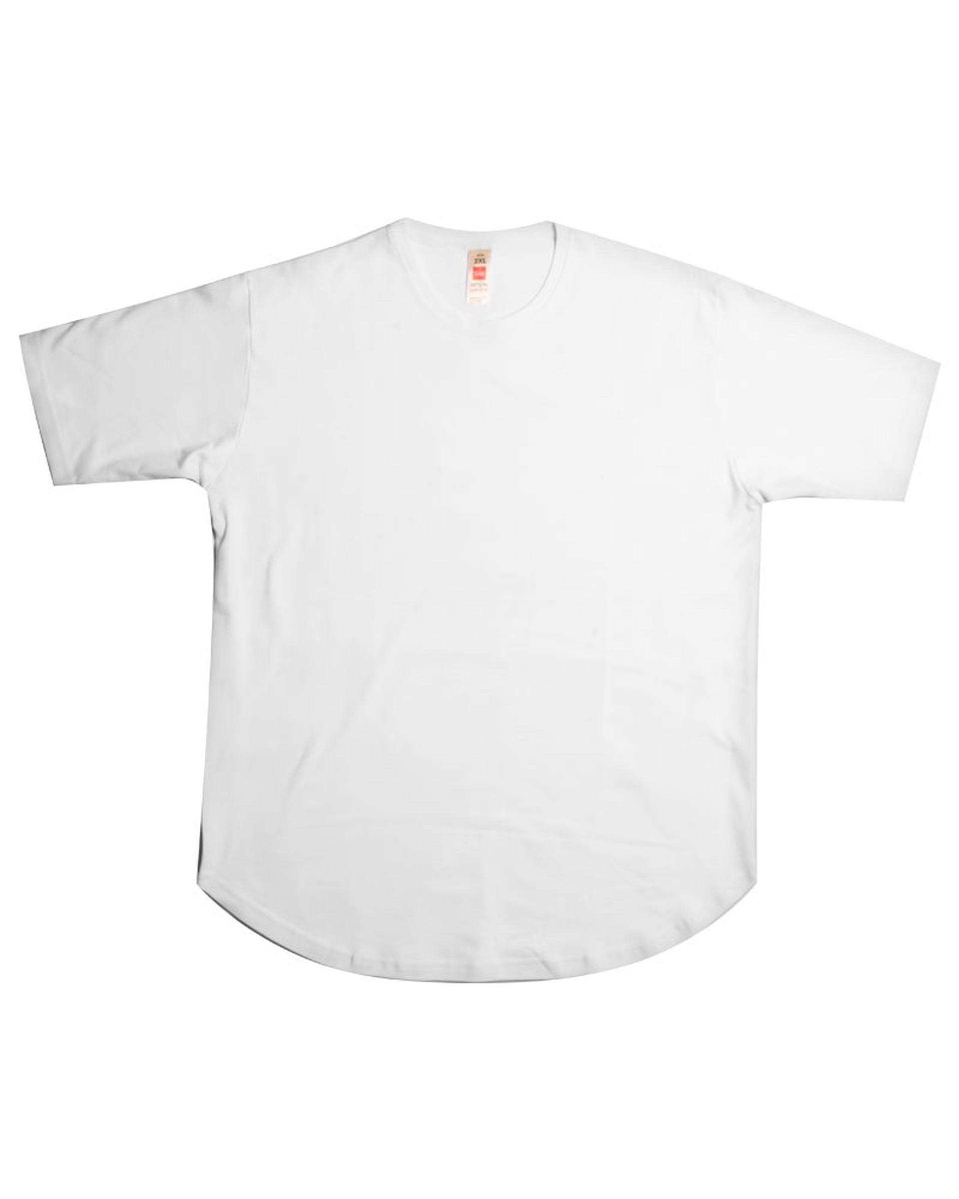 تی شرت مردانه اورسایز سفید سیمپل ورز Simple wears کد TSO690