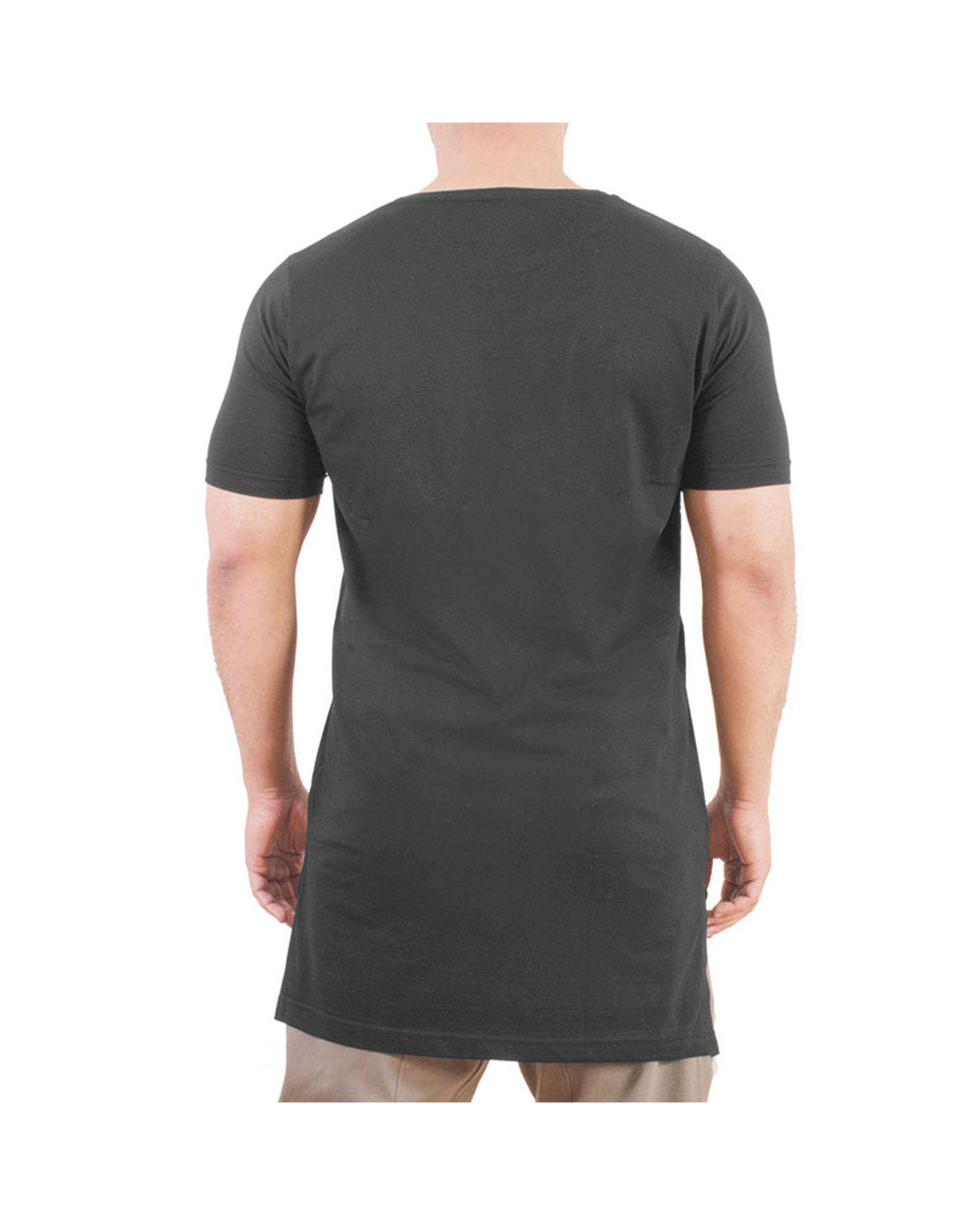 تی شرت مردانه لانگ مشکی سیمپل ورز Simple wears کد TLL680