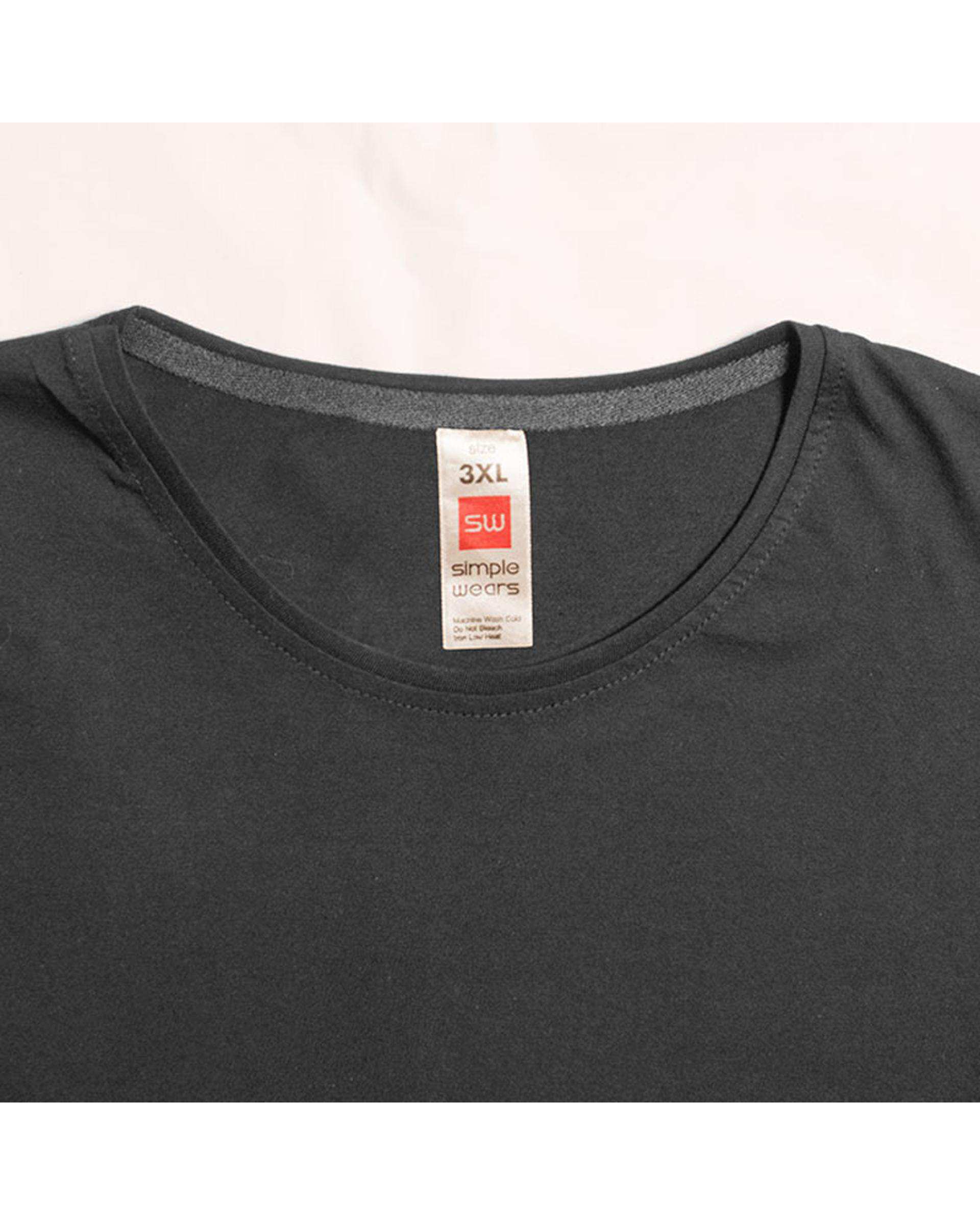 تی شرت مردانه لانگ مشکی سیمپل ورز Simple wears کد TLL680