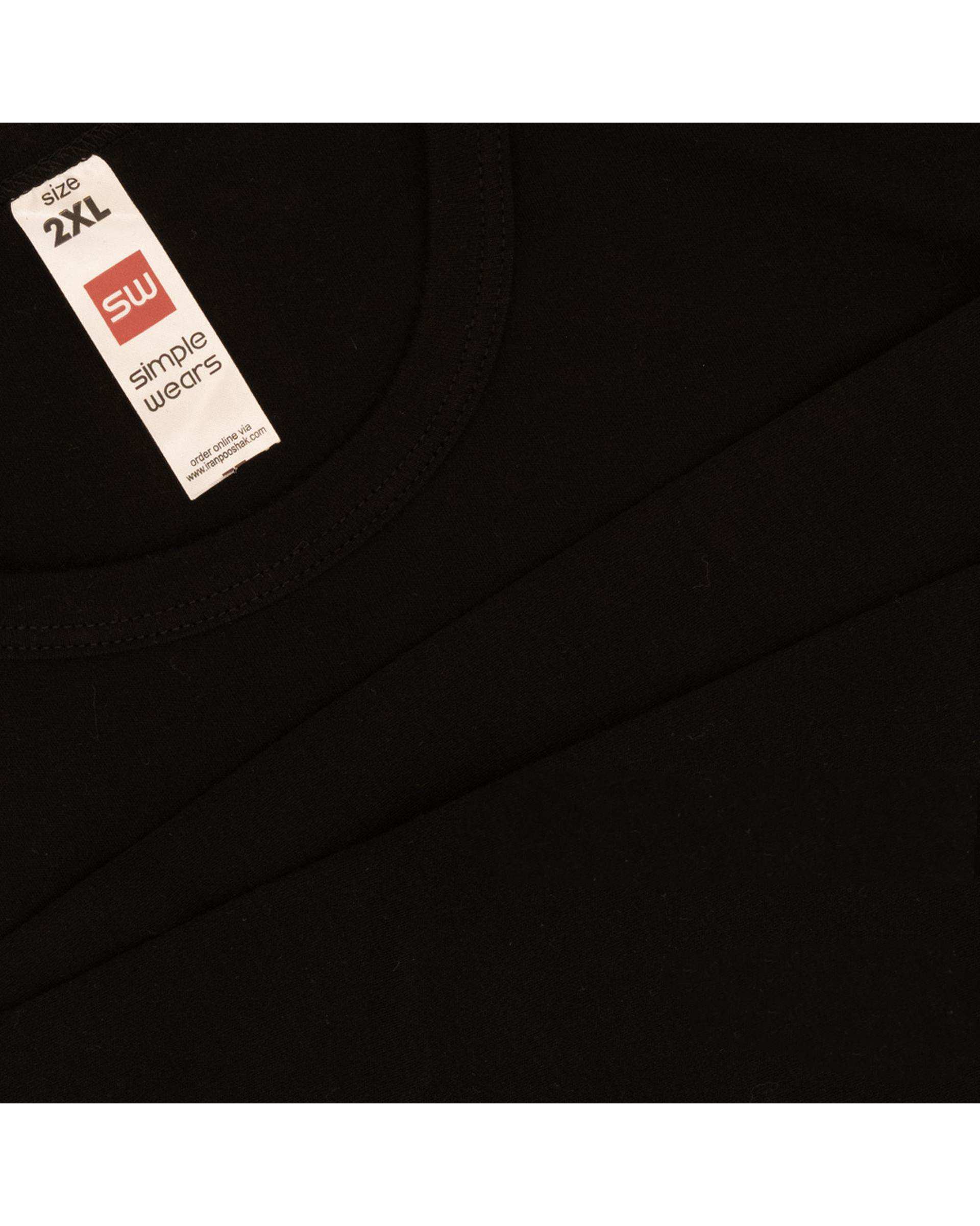 تی شرت آستین بلند مردانه مشکی سیمپل ورز Simple wears کد TOL990