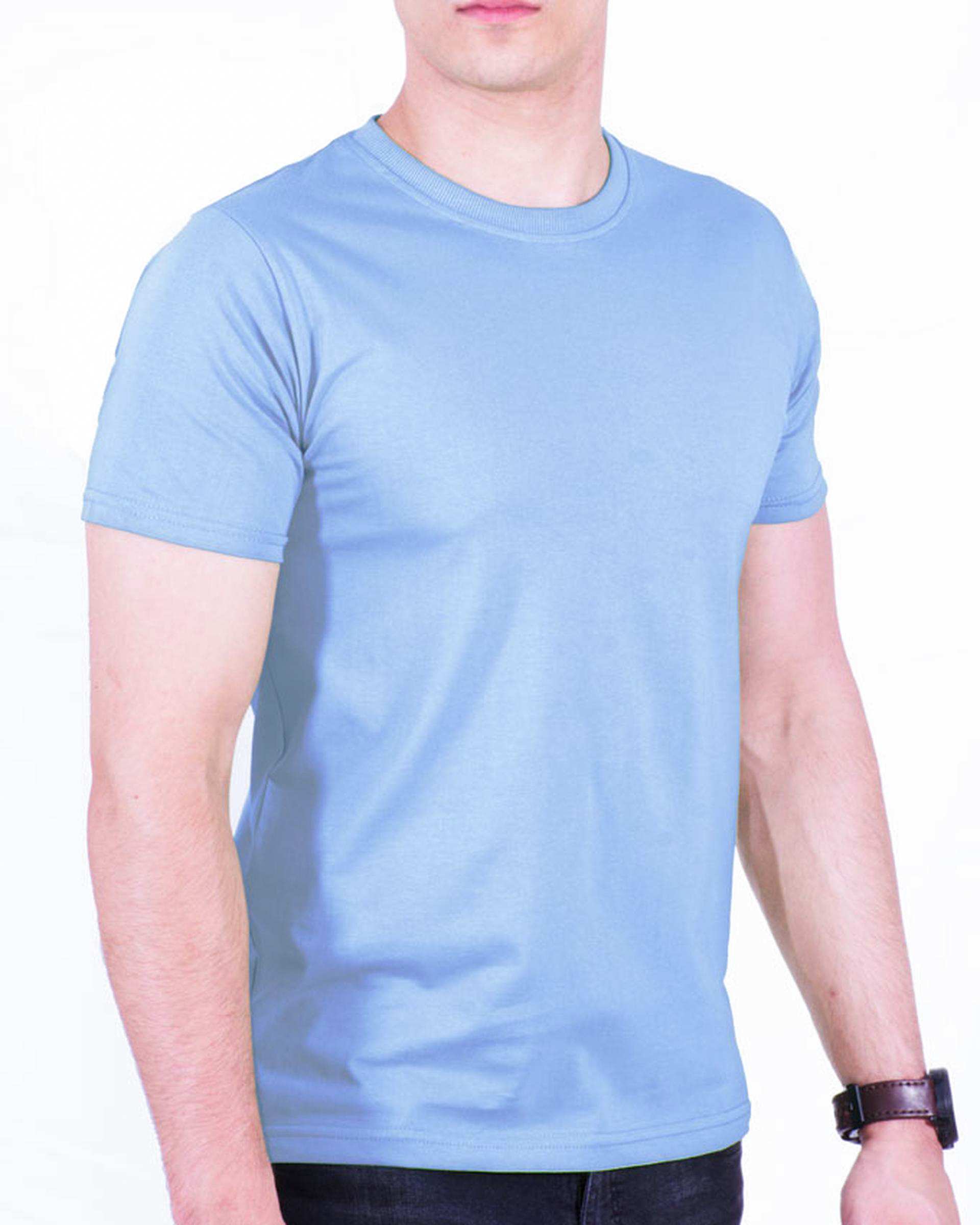 تی شرت مردانه آبی آسمانی سیمپل ورز Simple wears کد TSS590