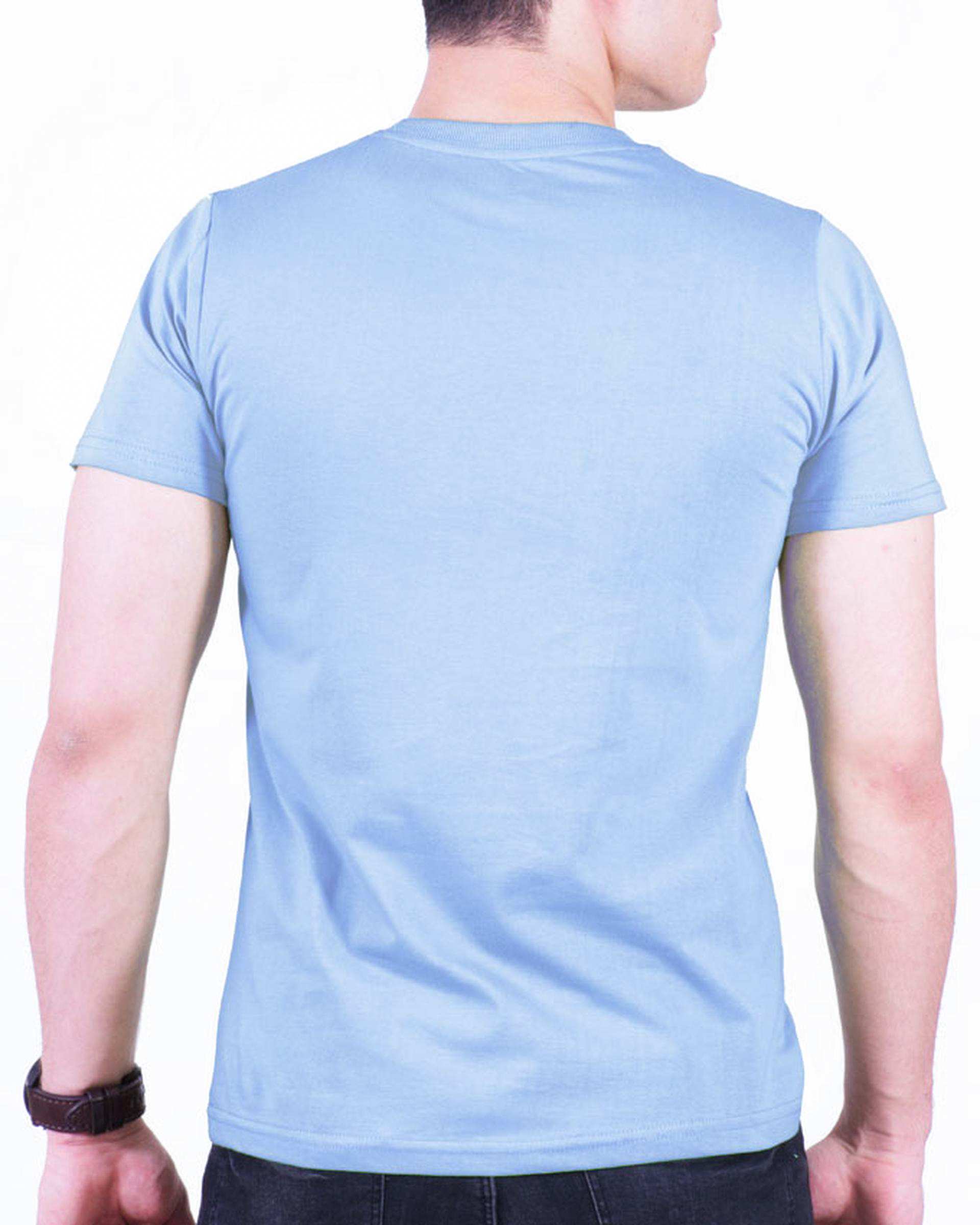 تی شرت مردانه آبی آسمانی سیمپل ورز Simple wears کد TSS590