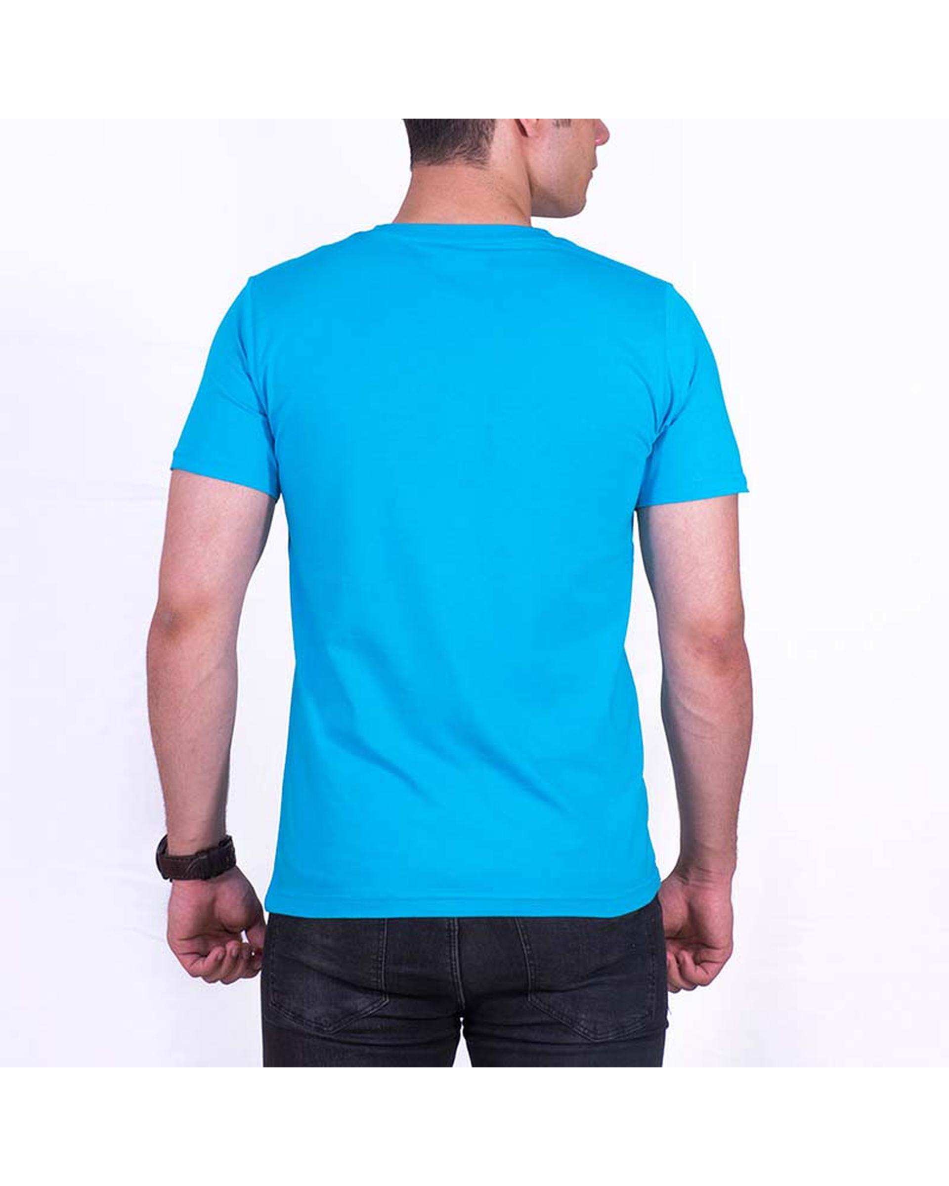 تی شرت مردانه آبی فیروزهای سیمپل ورز Simple wears کد TSS590