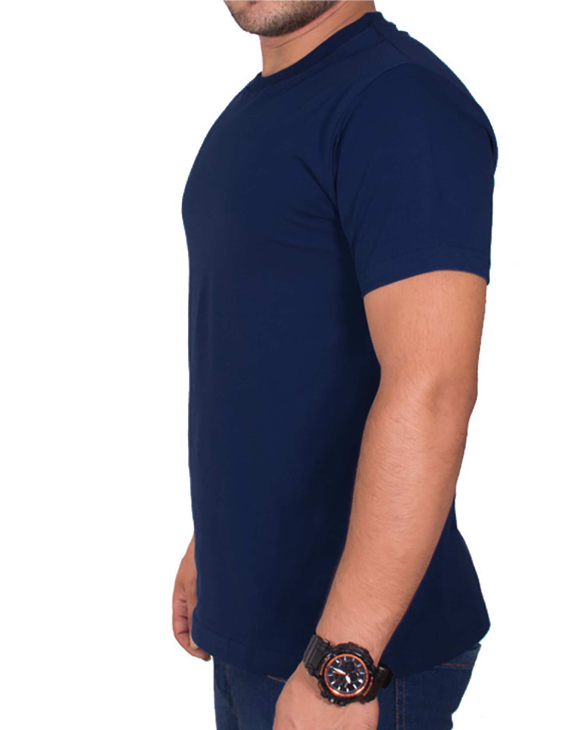 تی شرت مردانه آبی نفتی سیمپل ورز Simple wears کد TSS590