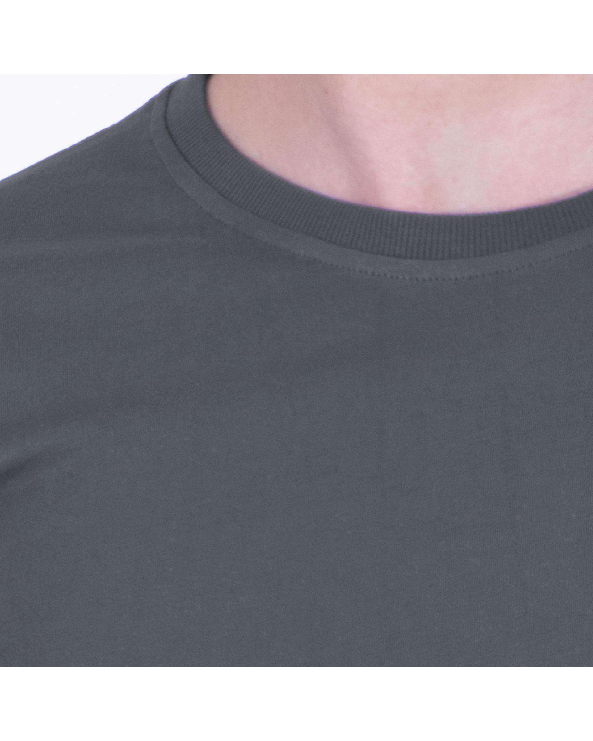 تی شرت مردانه طوسی تیره سیمپل ورز Simple wears کد TSS590