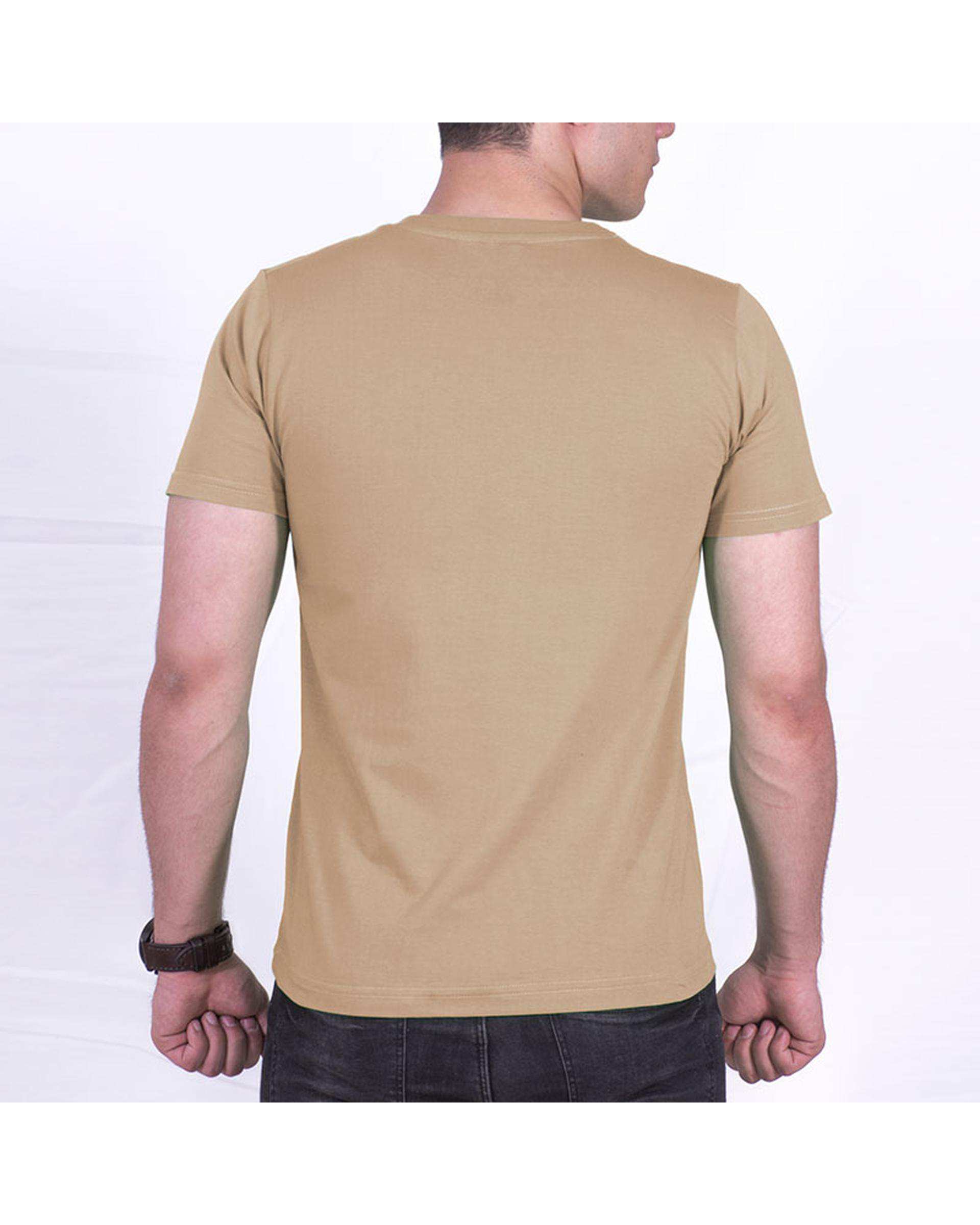 تی شرت مردانه کرم سیمپل ورز Simple wears کد TSS590